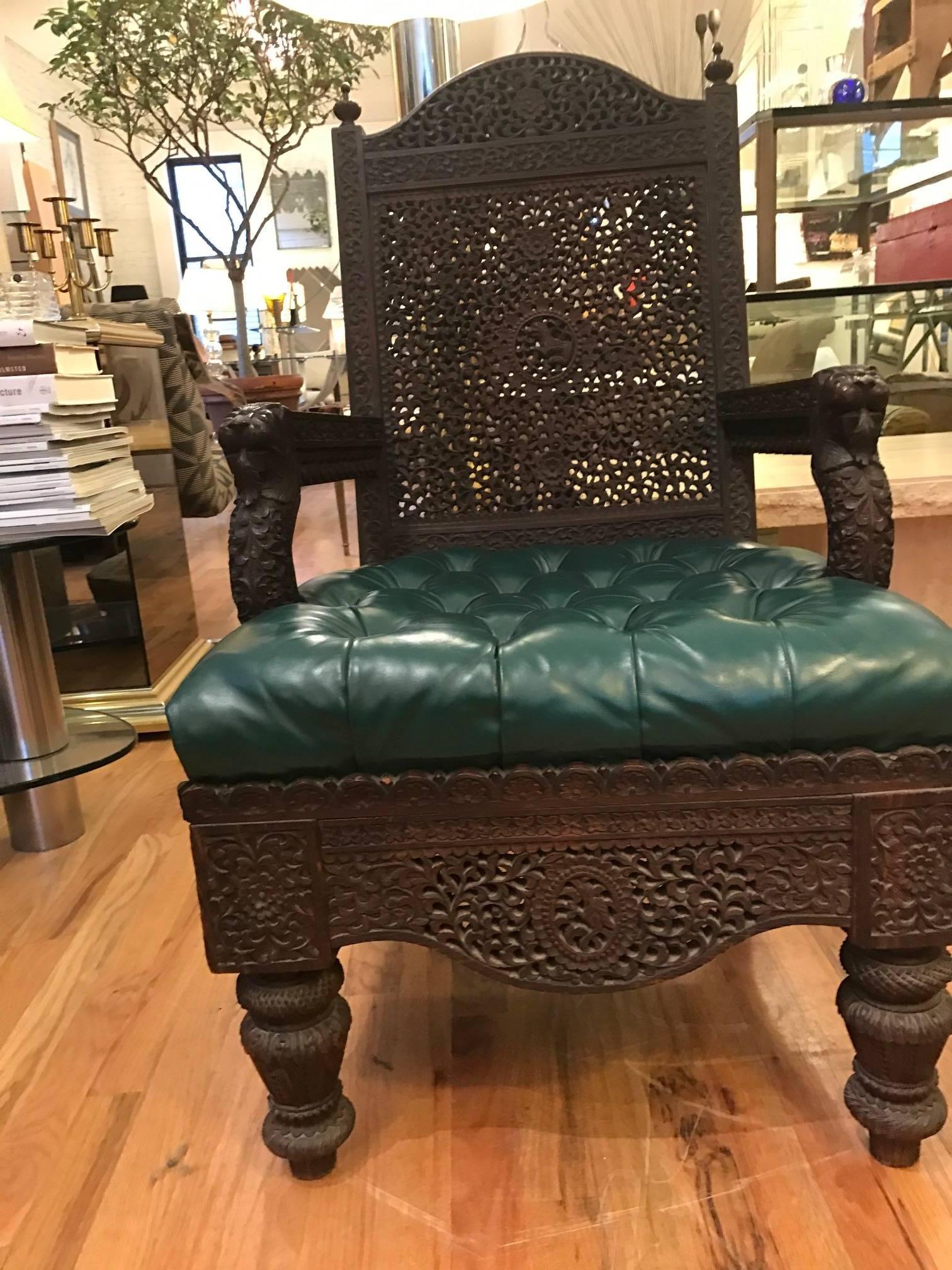 Anglo Indian 19th Century Carved Armchair 1