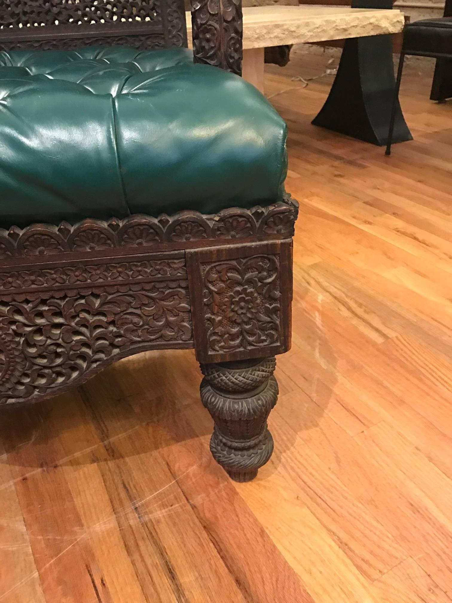 Anglo Indian 19th Century Carved Armchair 4