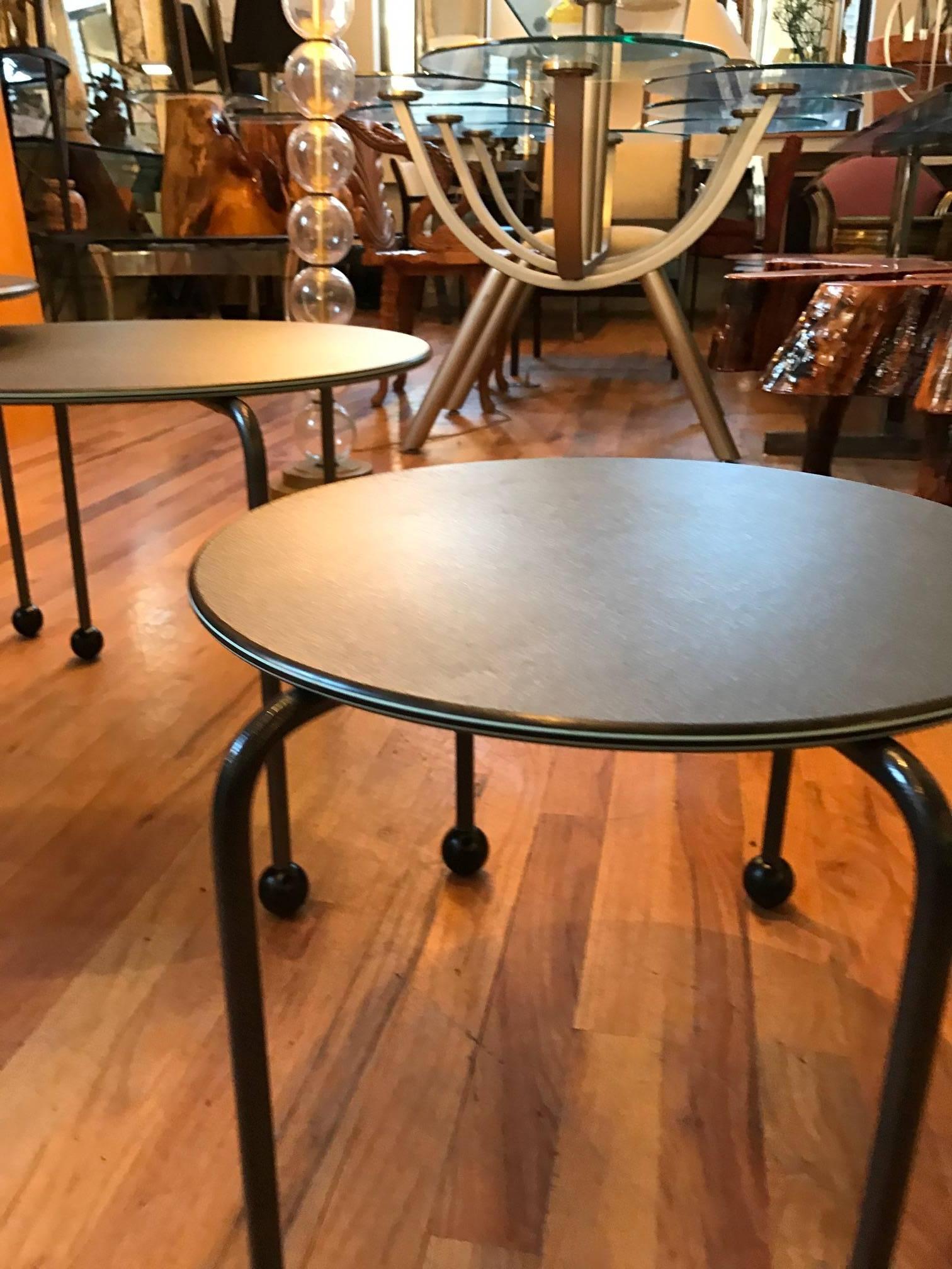 Set of Three Italian Memphis Nesting Tables End Tables In Good Condition In Chicago, IL