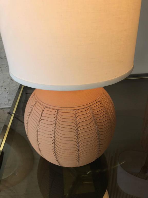 Unglazed Ceramic Studio Pottery Lamp at 1stDibs