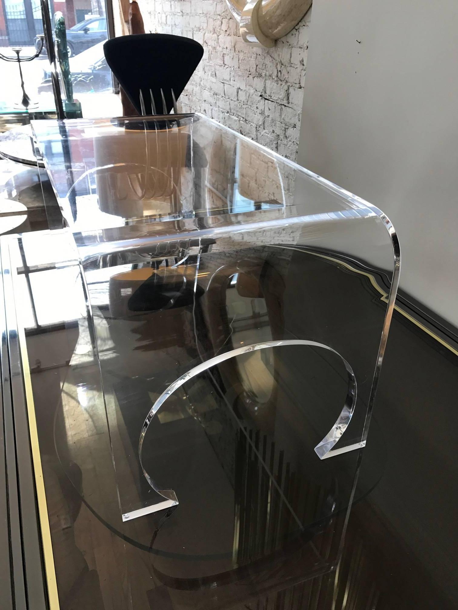 Lucite Waterfall Coffee Table in the Manner of Charles Hollis Jones 2