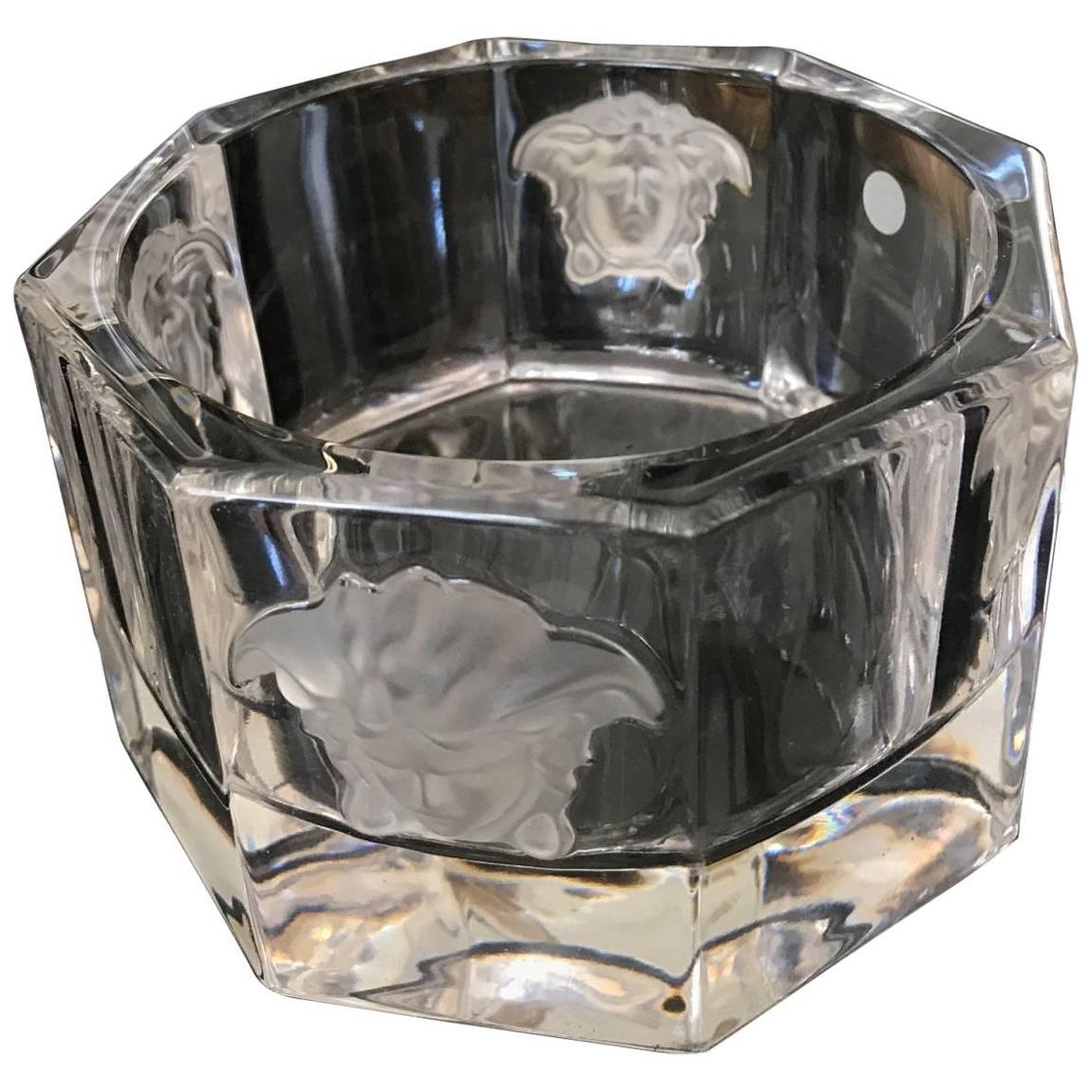 Versace Medusa Lumiere Crystal Bottle Coaster Rosenthal