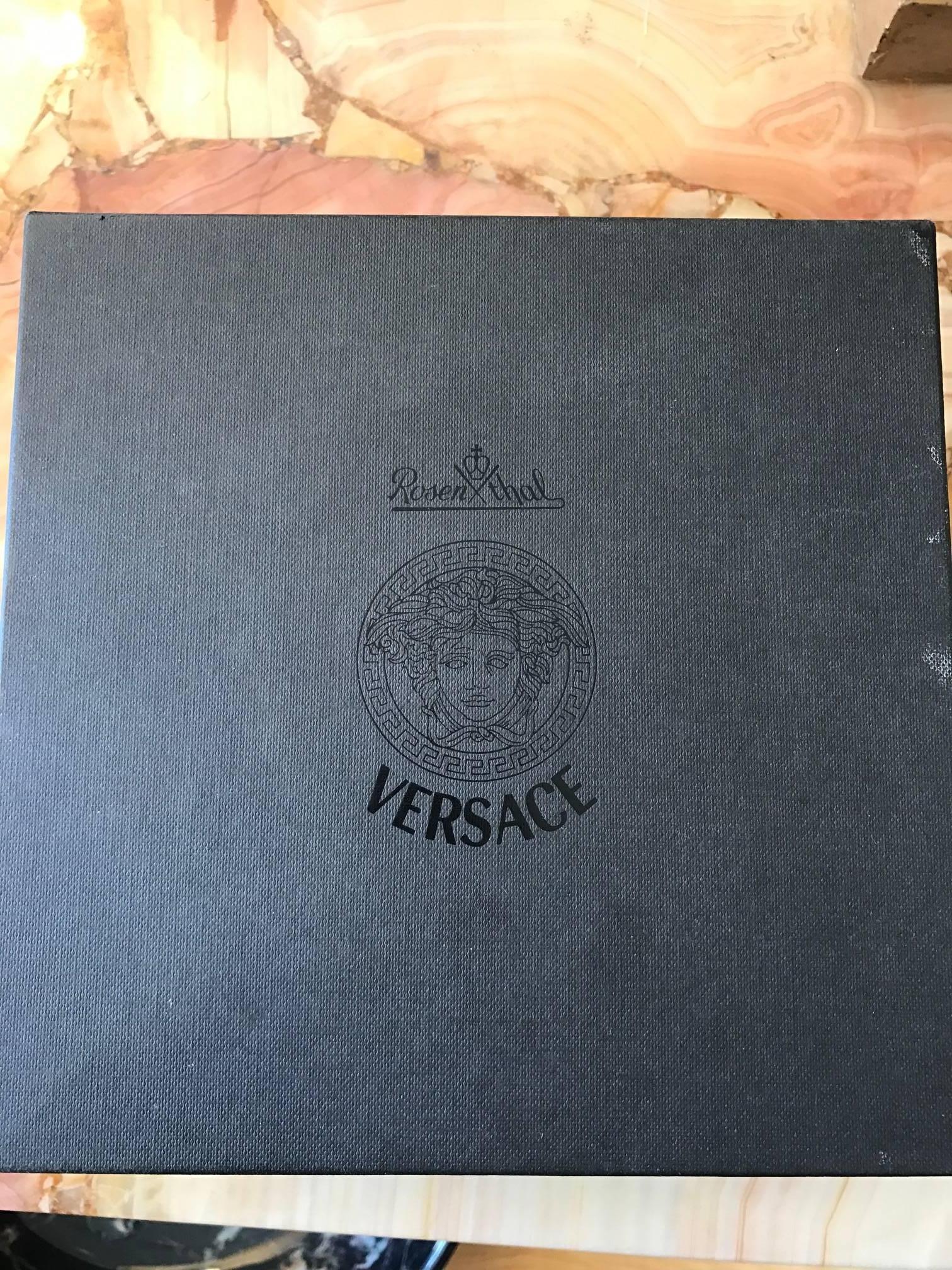 Glass Versace Medusa Lumiere Crystal Bottle Coaster Rosenthal