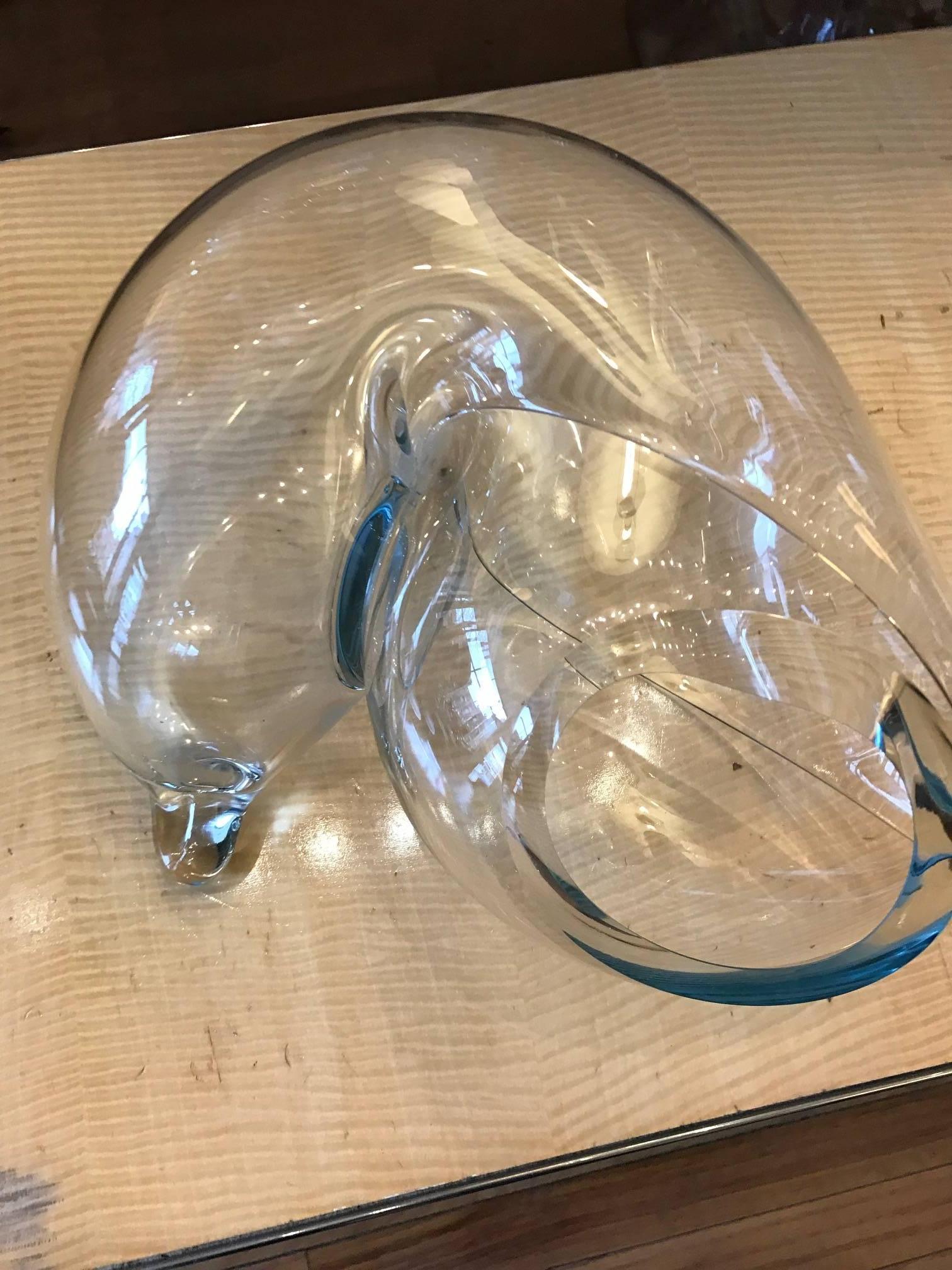 Modern Glass Abstract Biomorphic Vessel by John Bingham