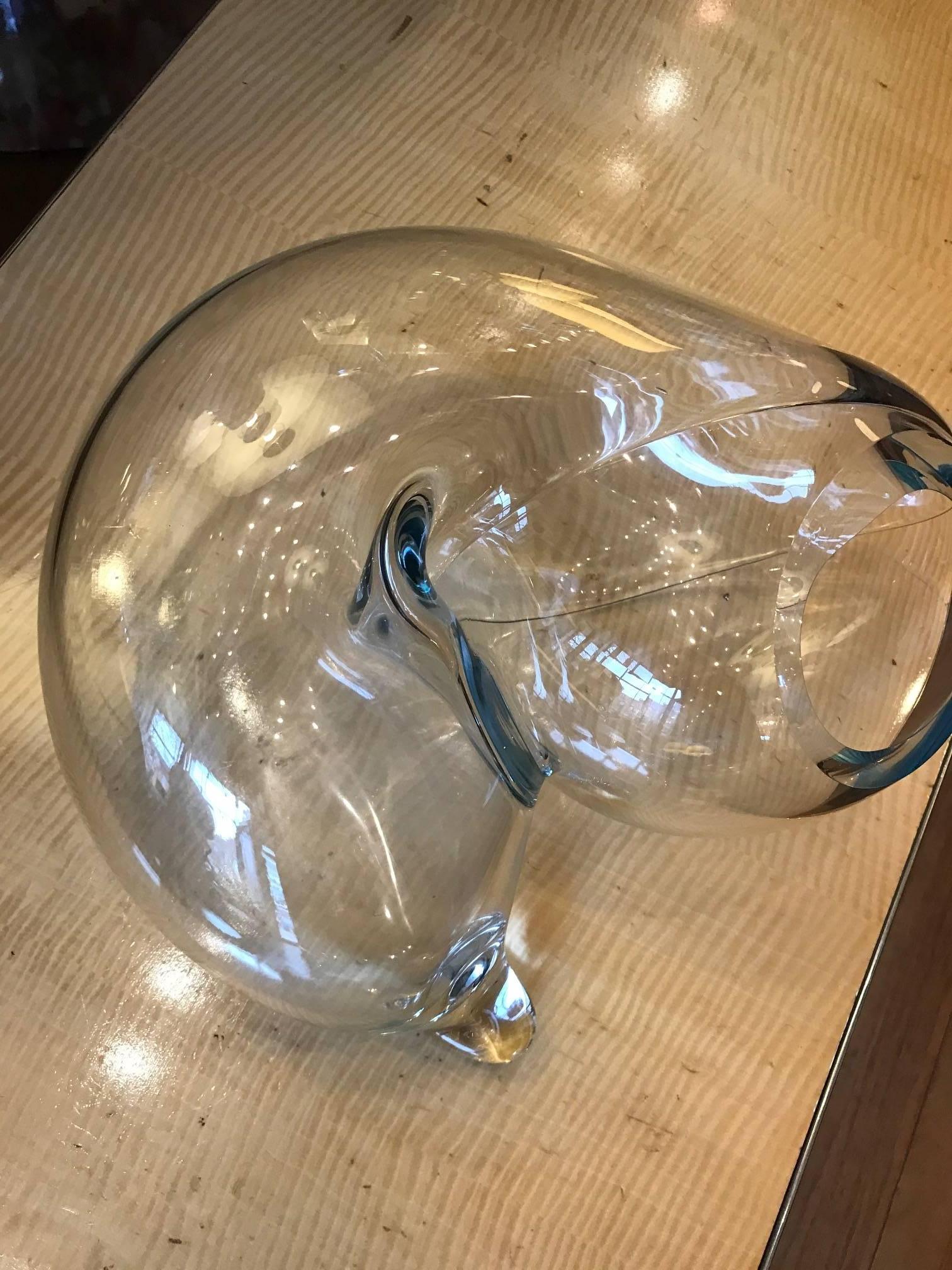 Hand-Crafted Glass Abstract Biomorphic Vessel by John Bingham