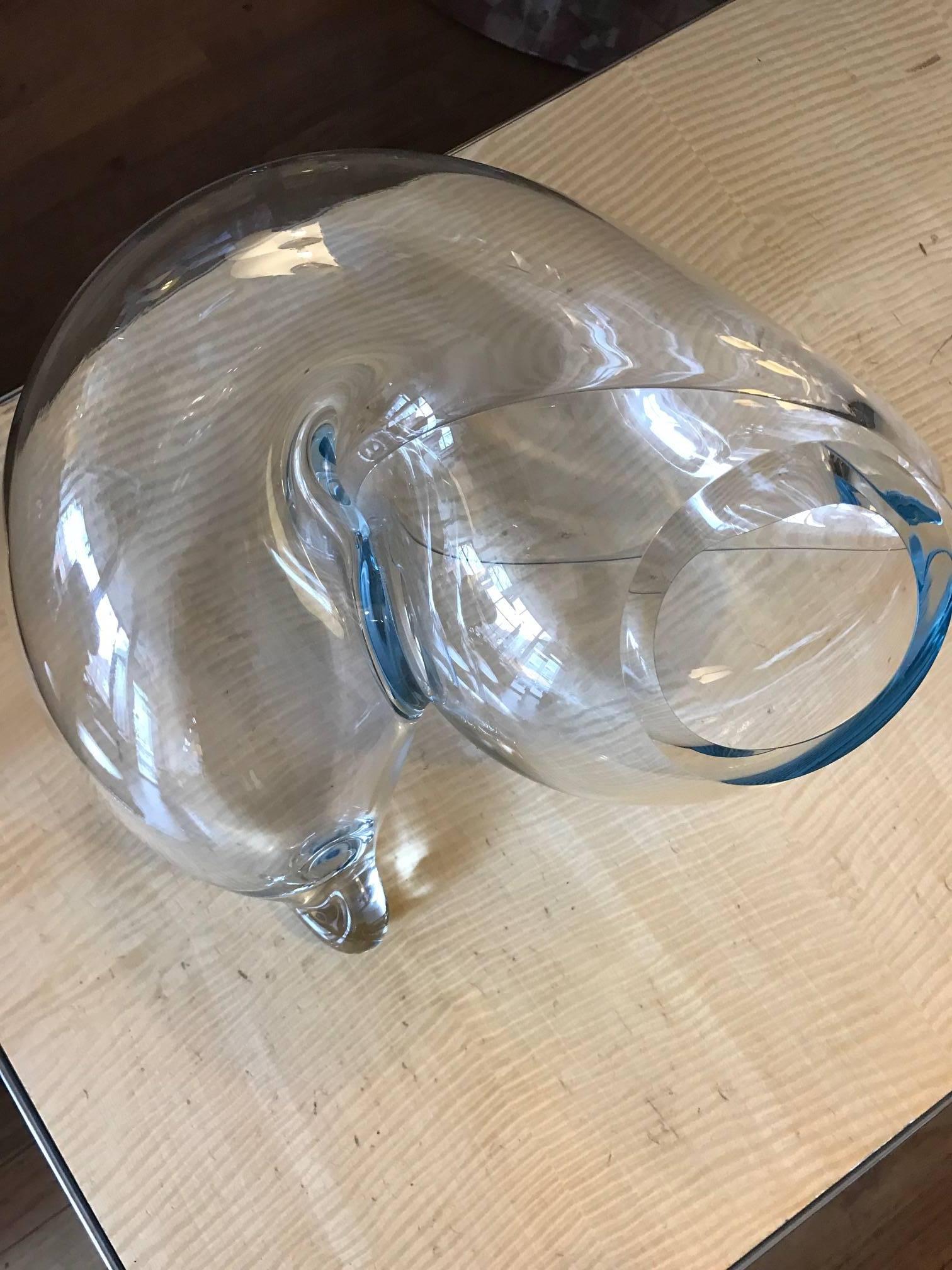Glass Abstract Biomorphic Vessel by John Bingham In Good Condition In Chicago, IL