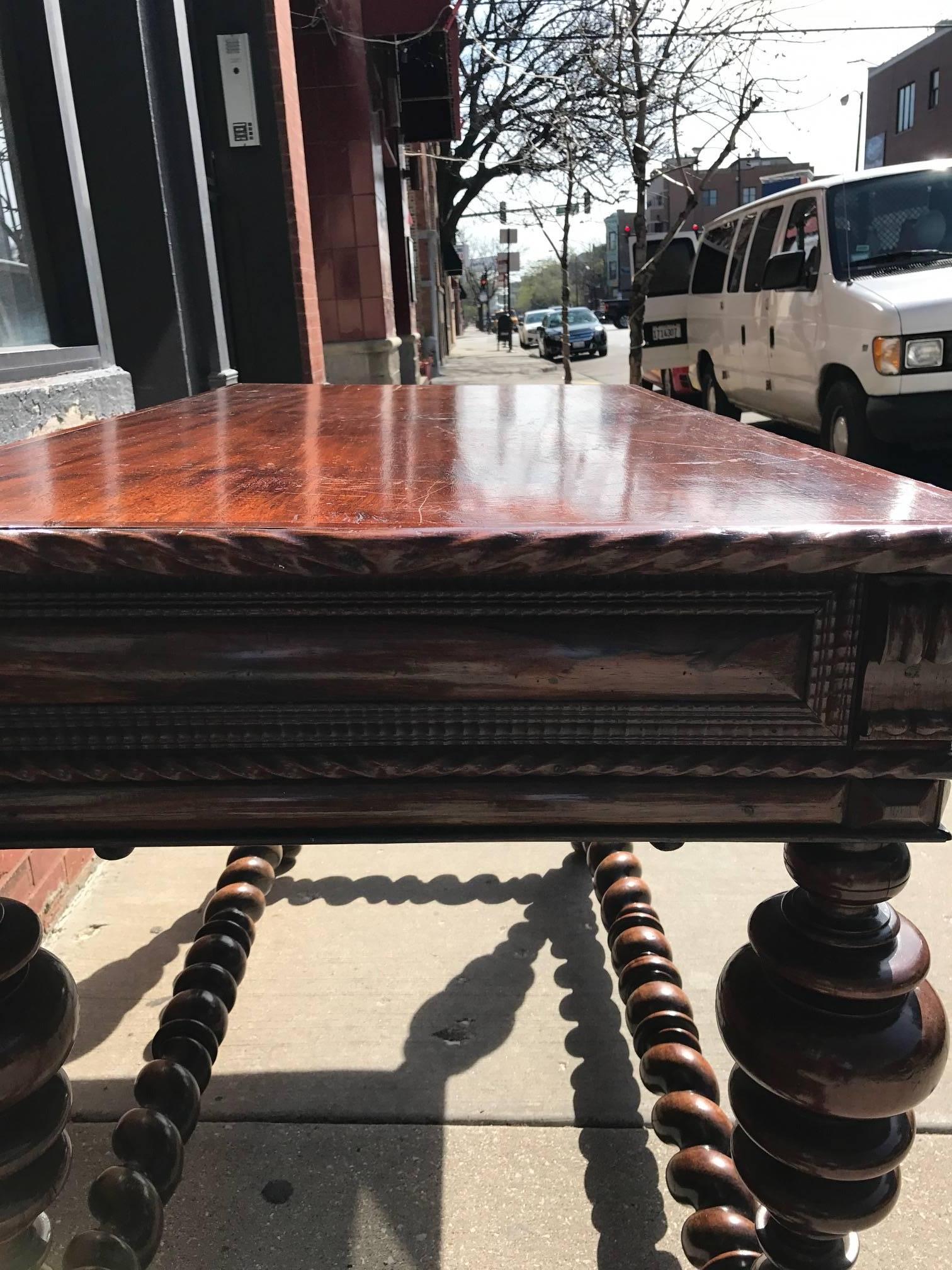 Portuguese Rosewood 18th Century  Library Center Table 4