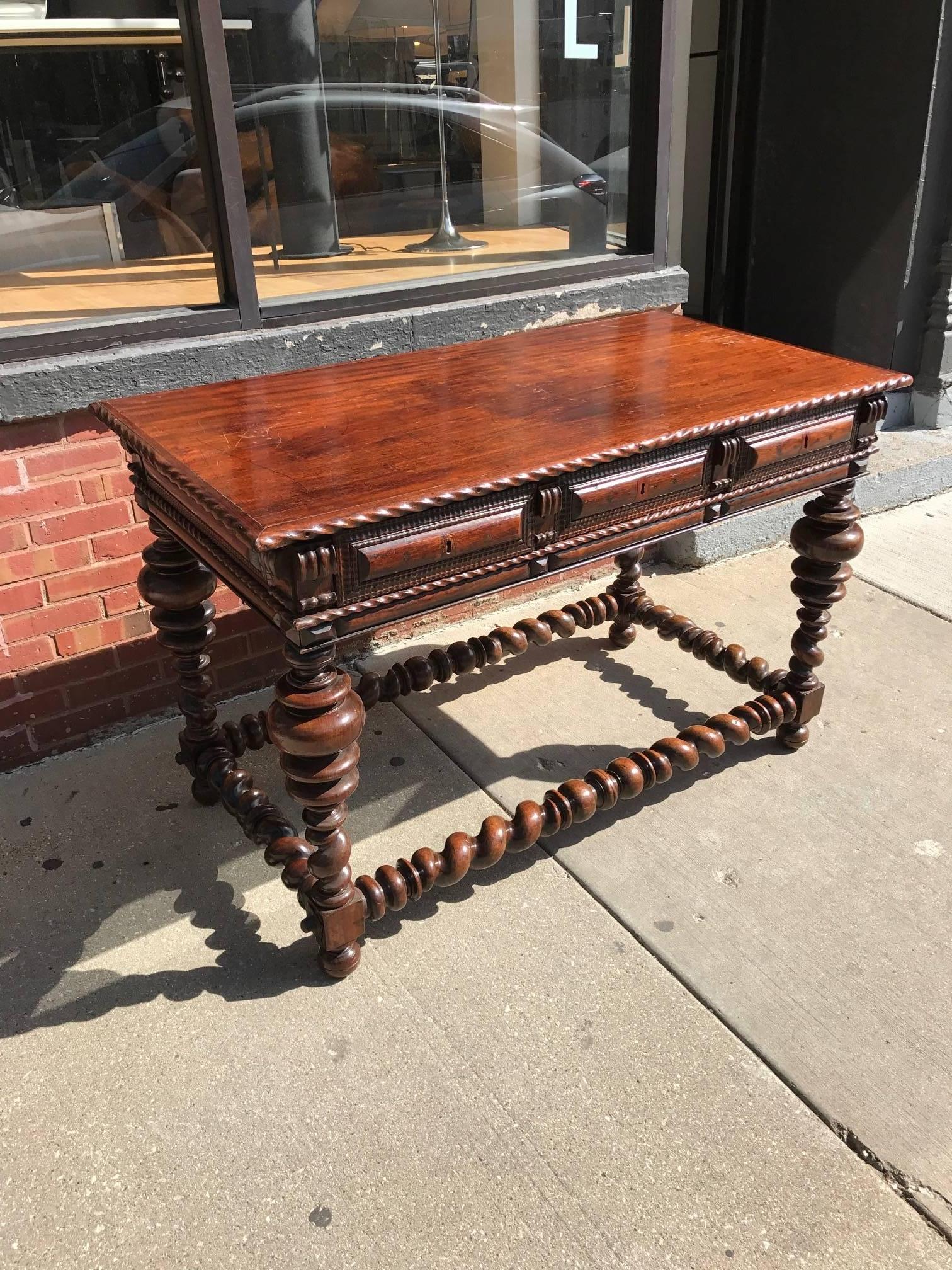 Portuguese Rosewood 18th Century  Library Center Table 5