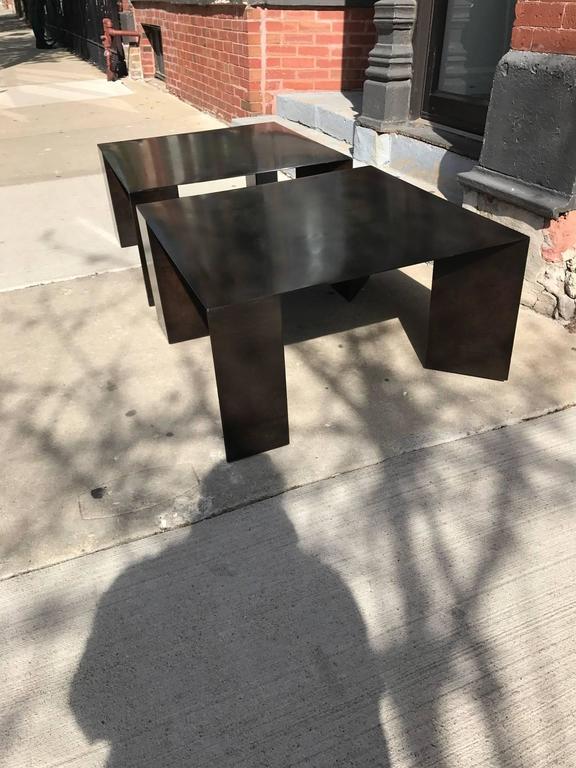 Pair of Burled Wood Coffee Tables by Don Powell and Robert Kleinschmidt