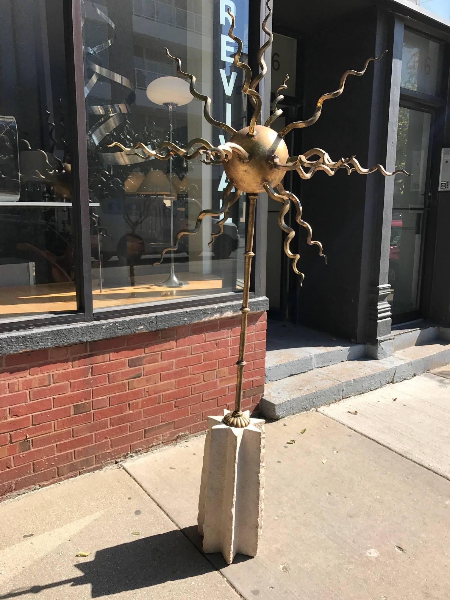 Tony Duquette Style Brutalist Starburst Totem Sculpture  In Good Condition In Chicago, IL