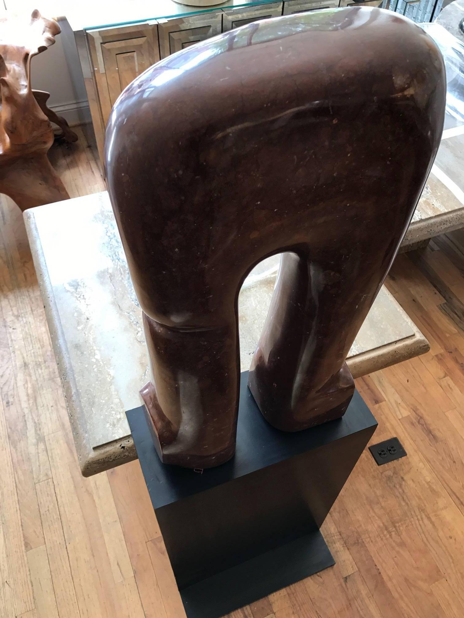 Monumental Abstract Marble Stone Sculpture by Minoru Niizuma  In Good Condition In Chicago, IL