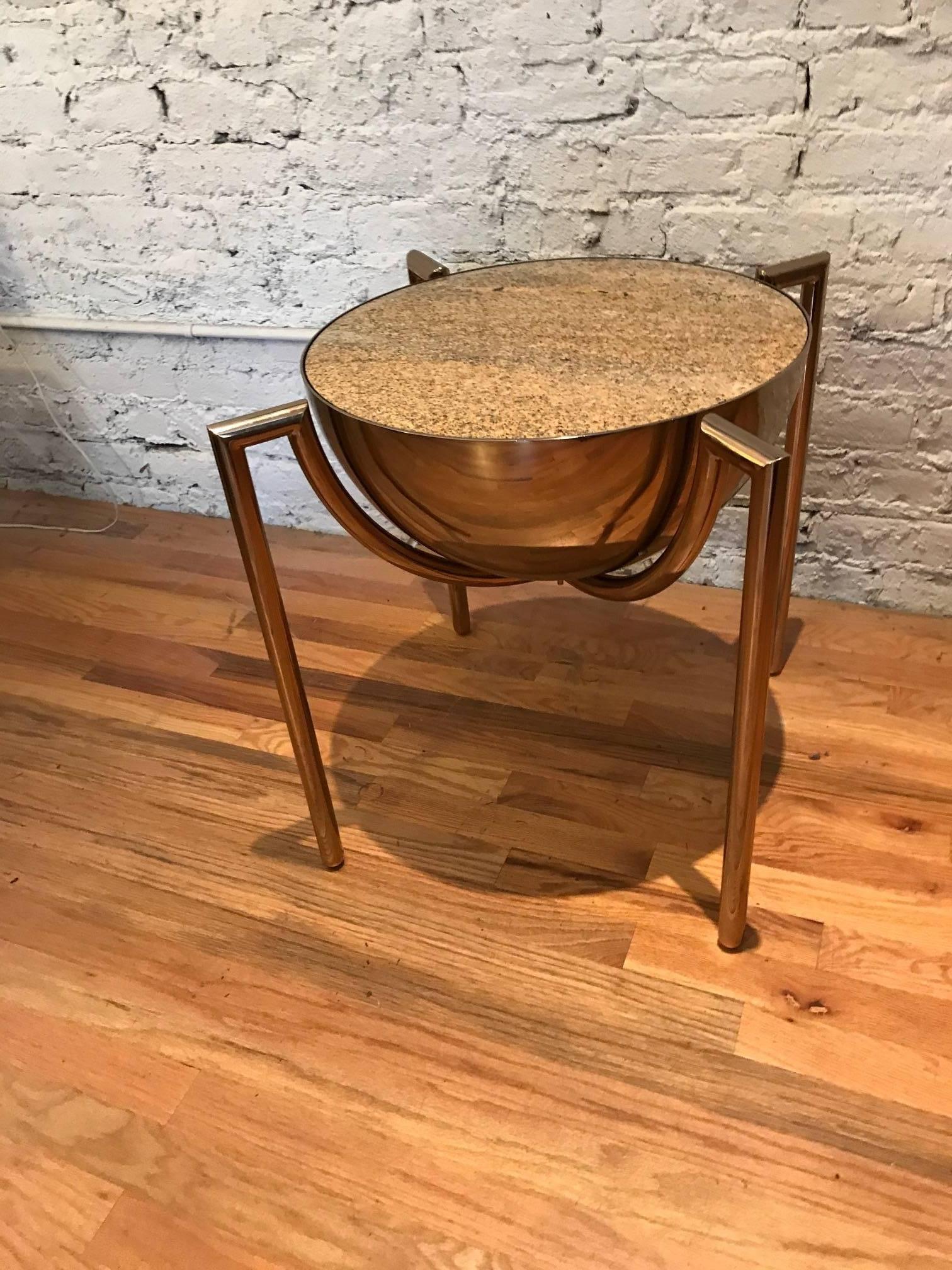 American Brueton Bronze Side or End Table by J Wade Beam