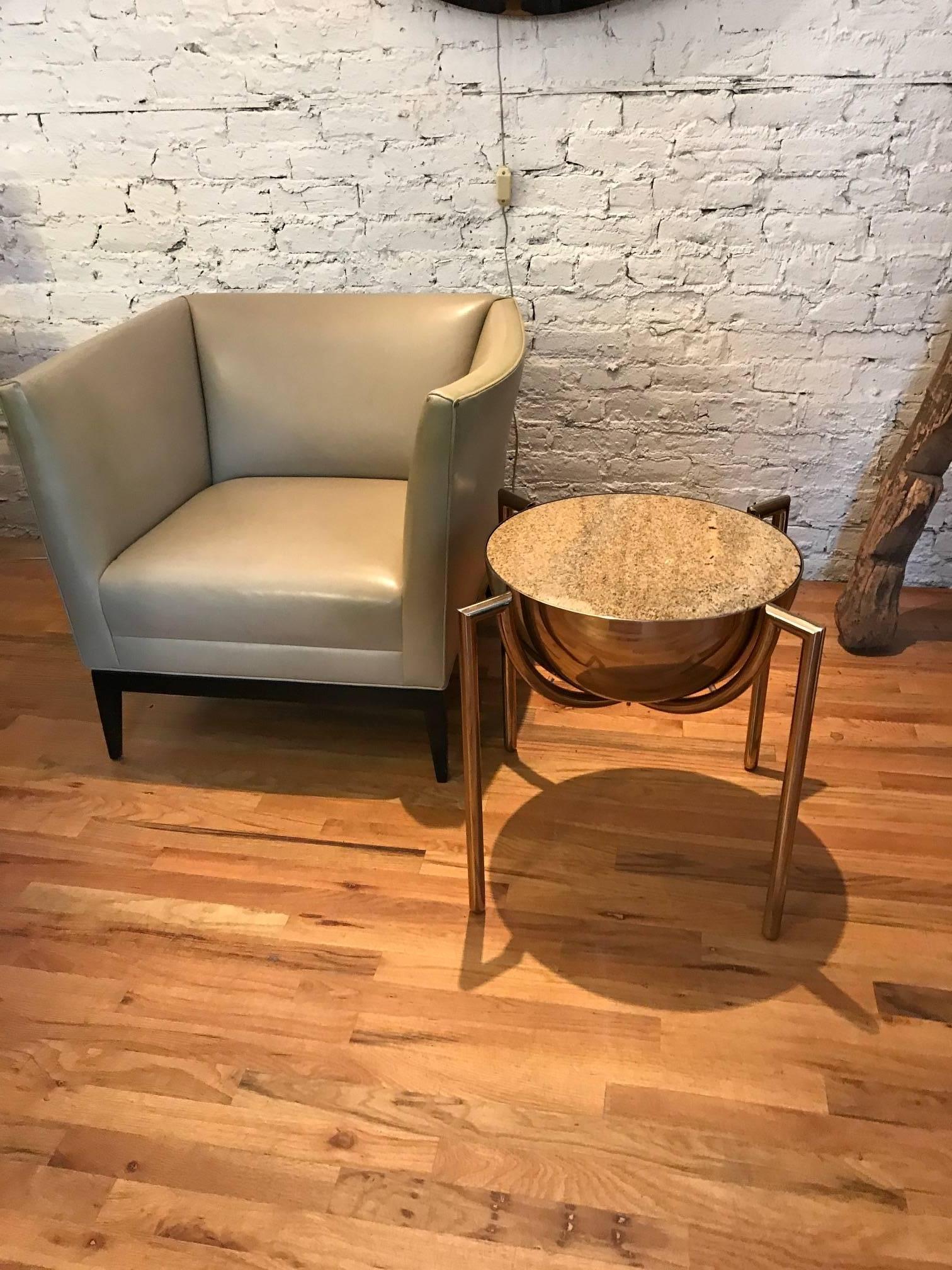 Brueton Bronze Side or End Table by J Wade Beam 1