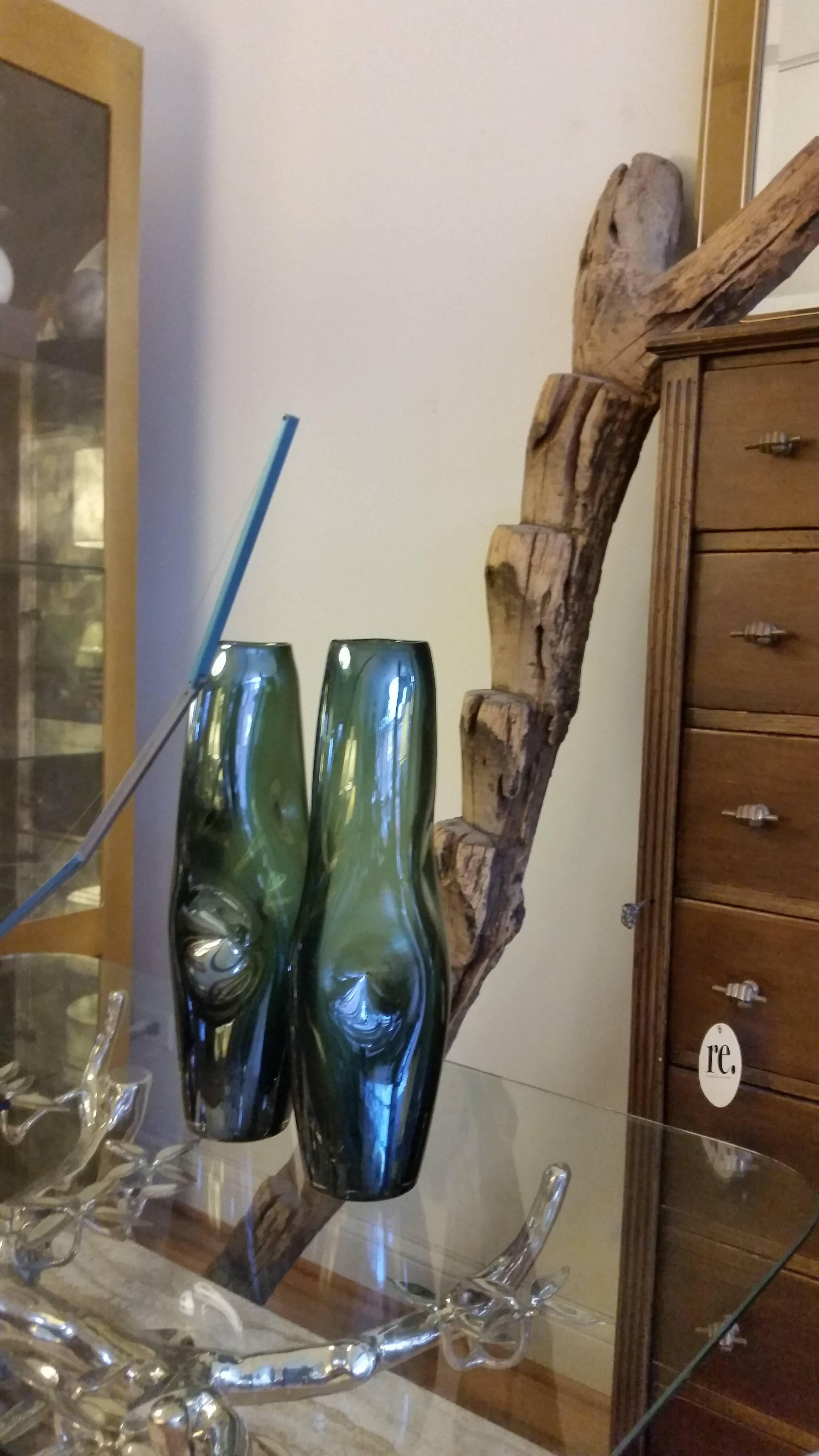 20th Century Pair of Italian Glass Vases