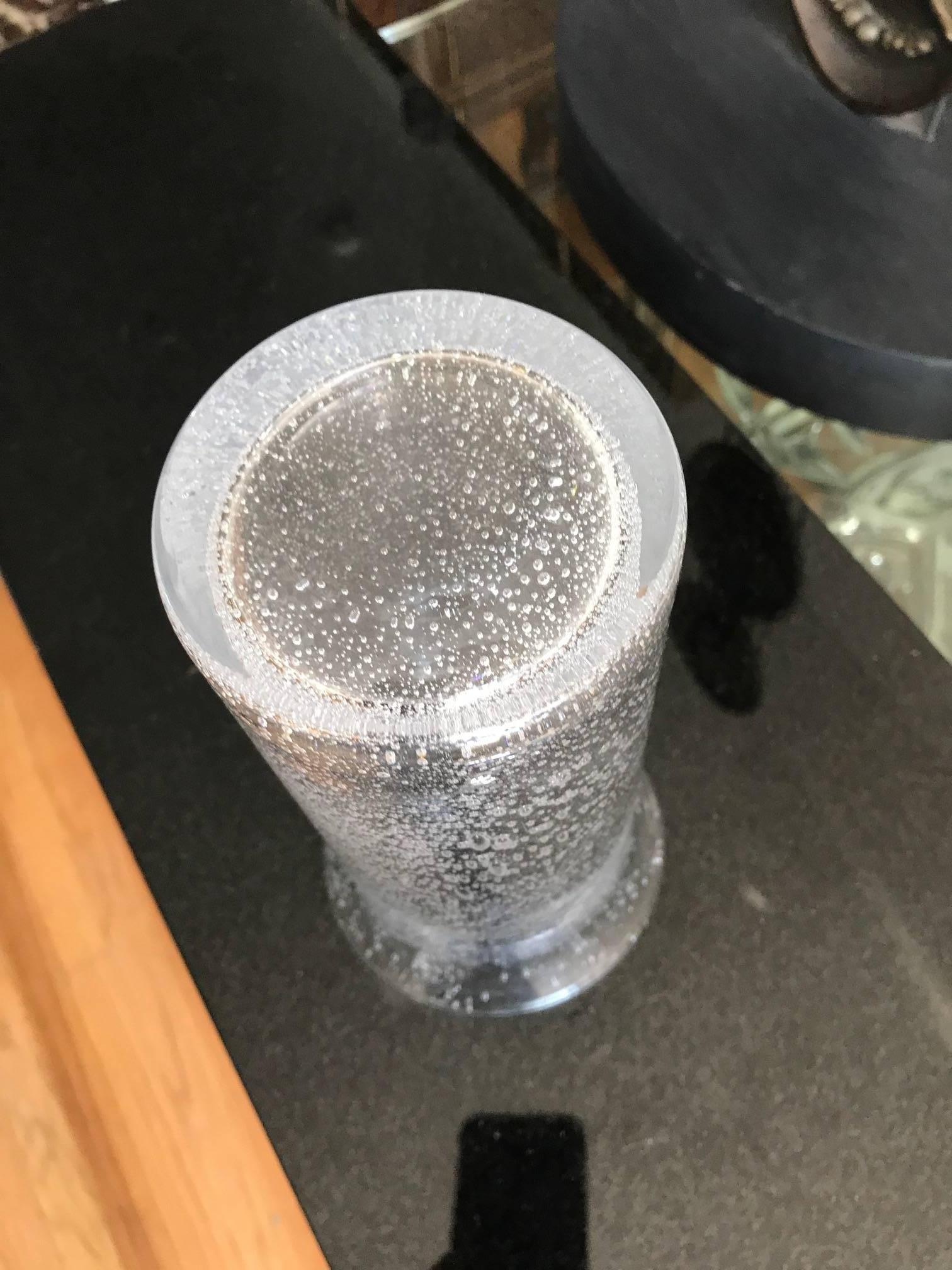 Murano Clear Glass Vase with Bubble Inclusions 3