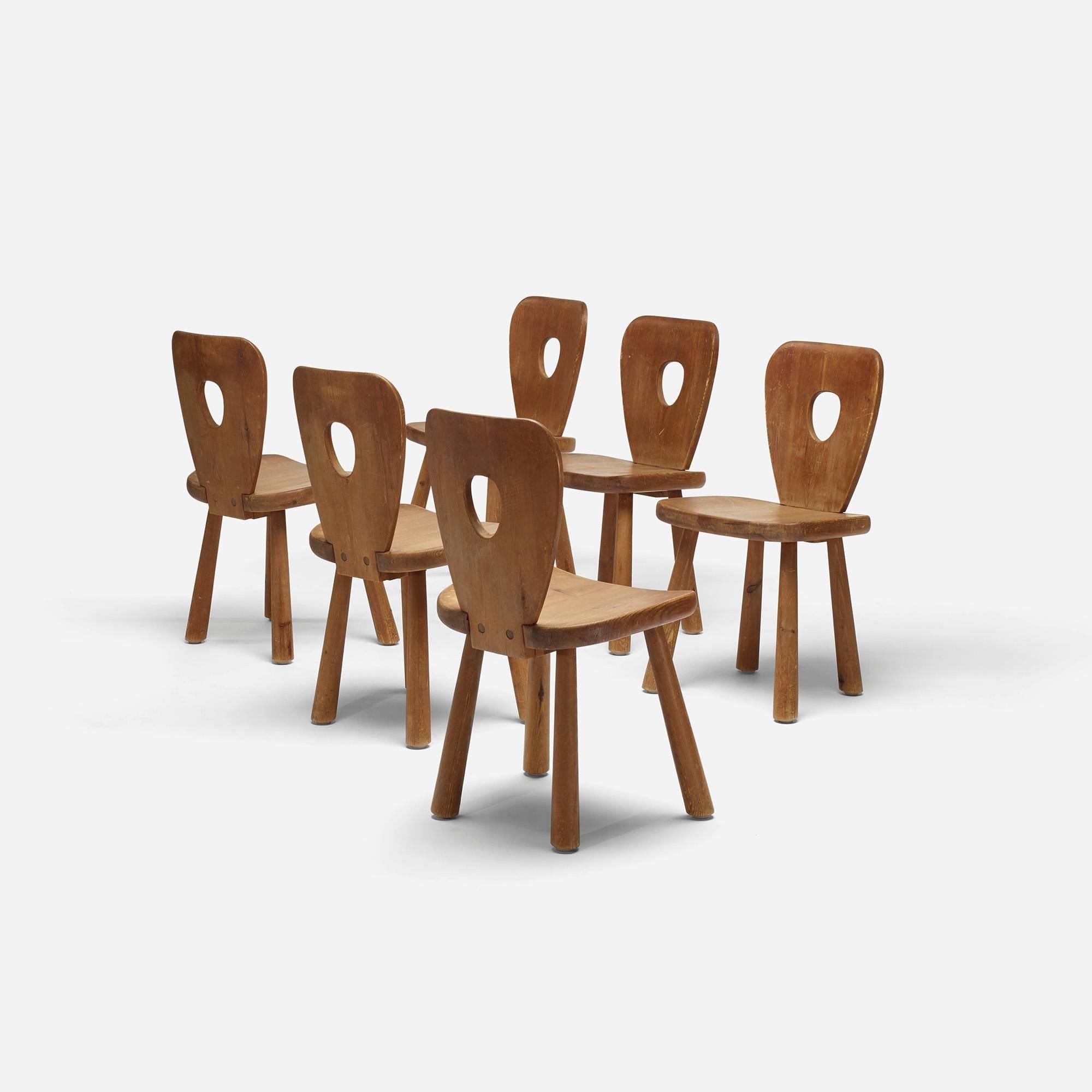 Scandinavian Modern Dining Chairs, Set of Six by Bo Fjaestad