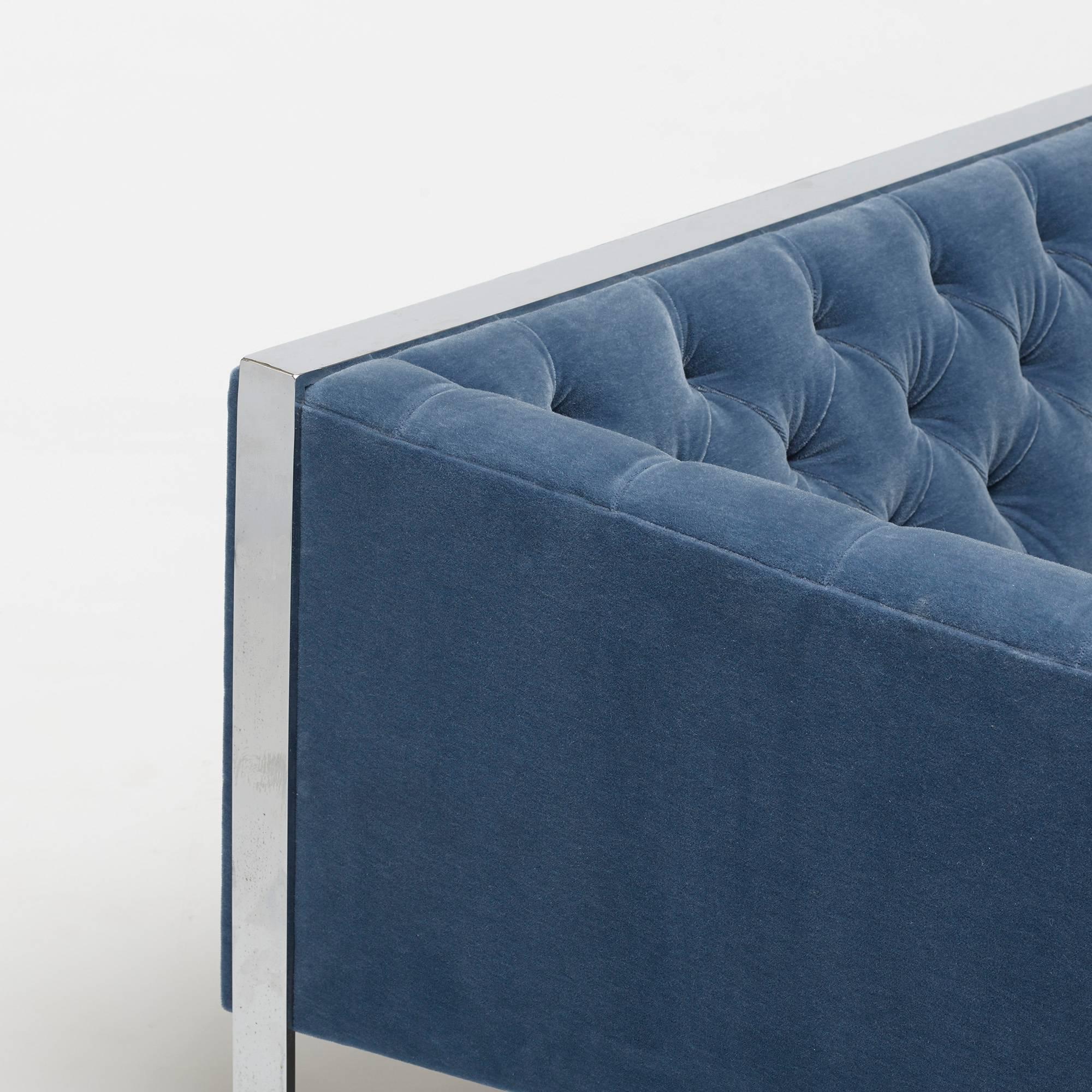 Plated Settee by Milo Baughman
