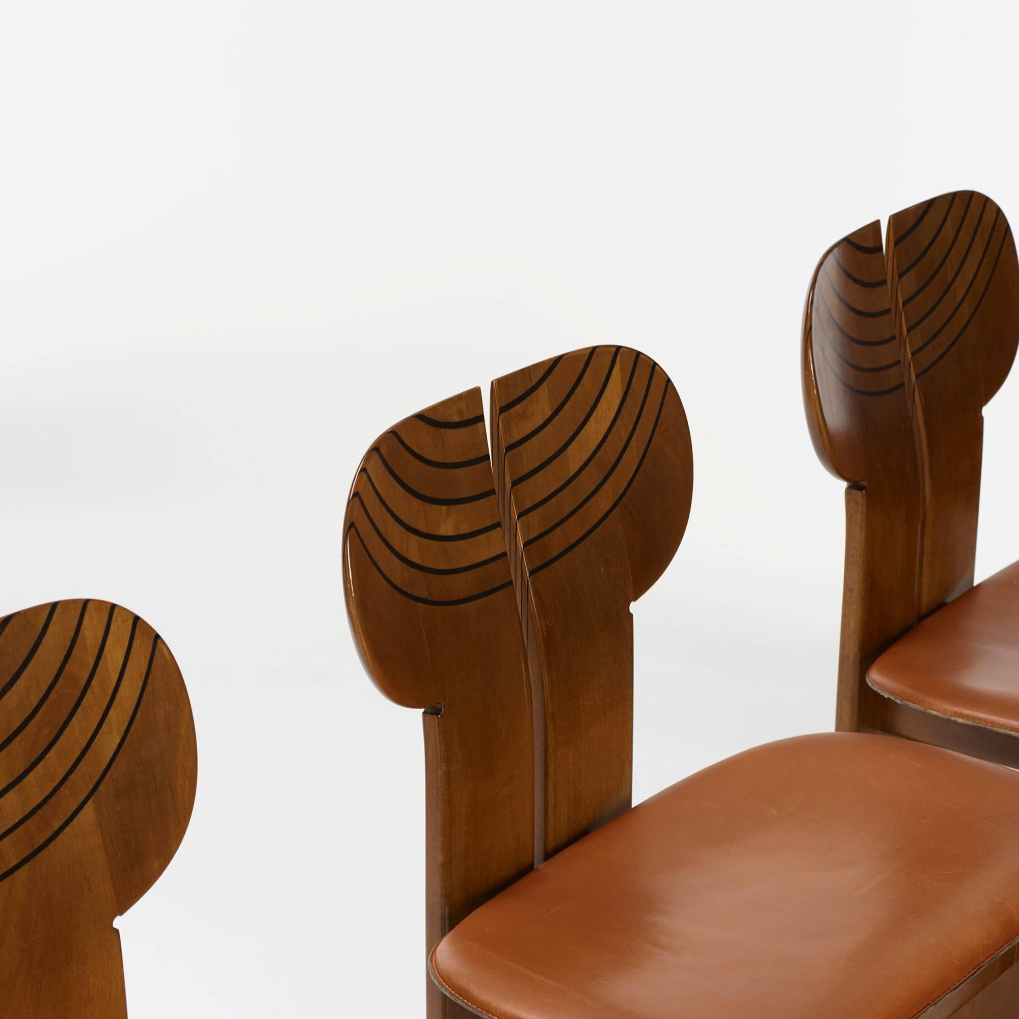 Set of Ten Africa Chairs from the Artona Series by Afra & Tobia Scarpa In Good Condition In Chicago, IL