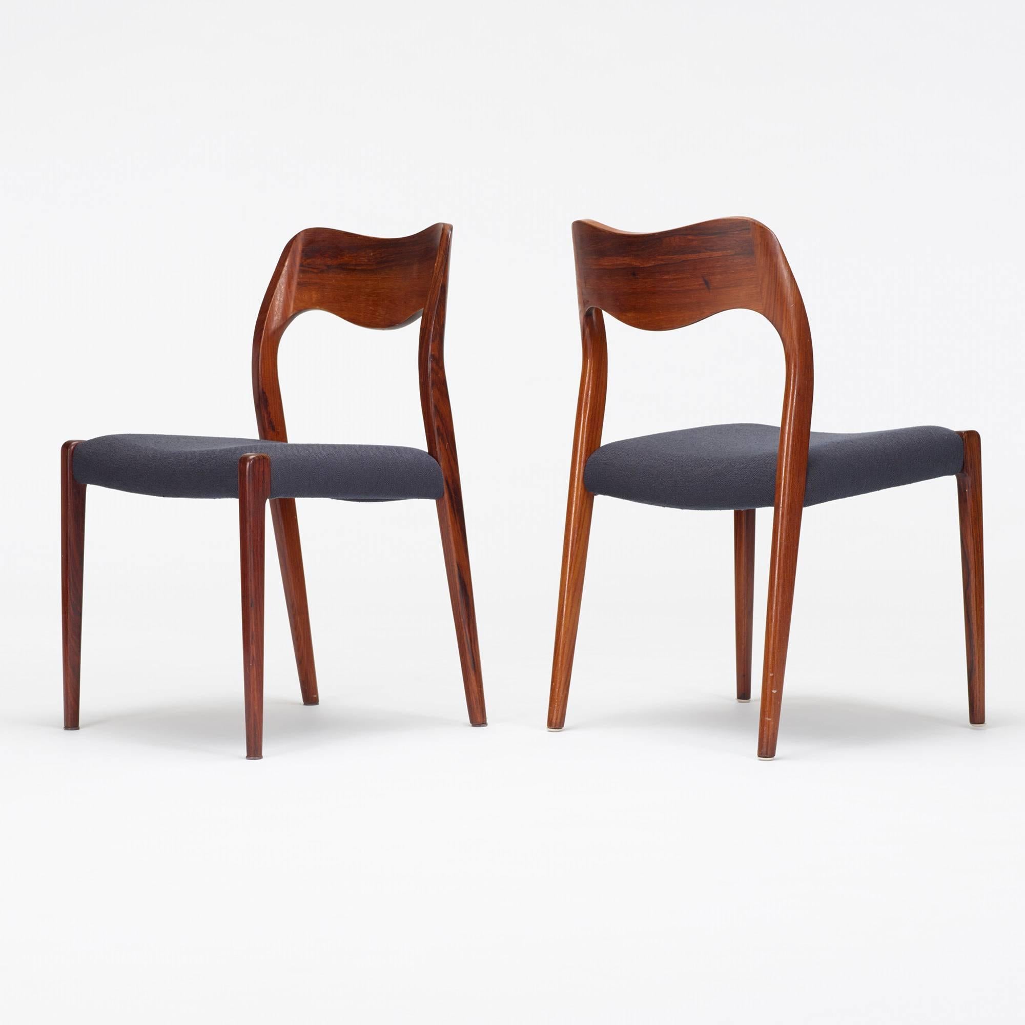 Danish Dining Chairs, Set of Eight by Niels O. Møller for J.L. Møllers Møbelfabrik