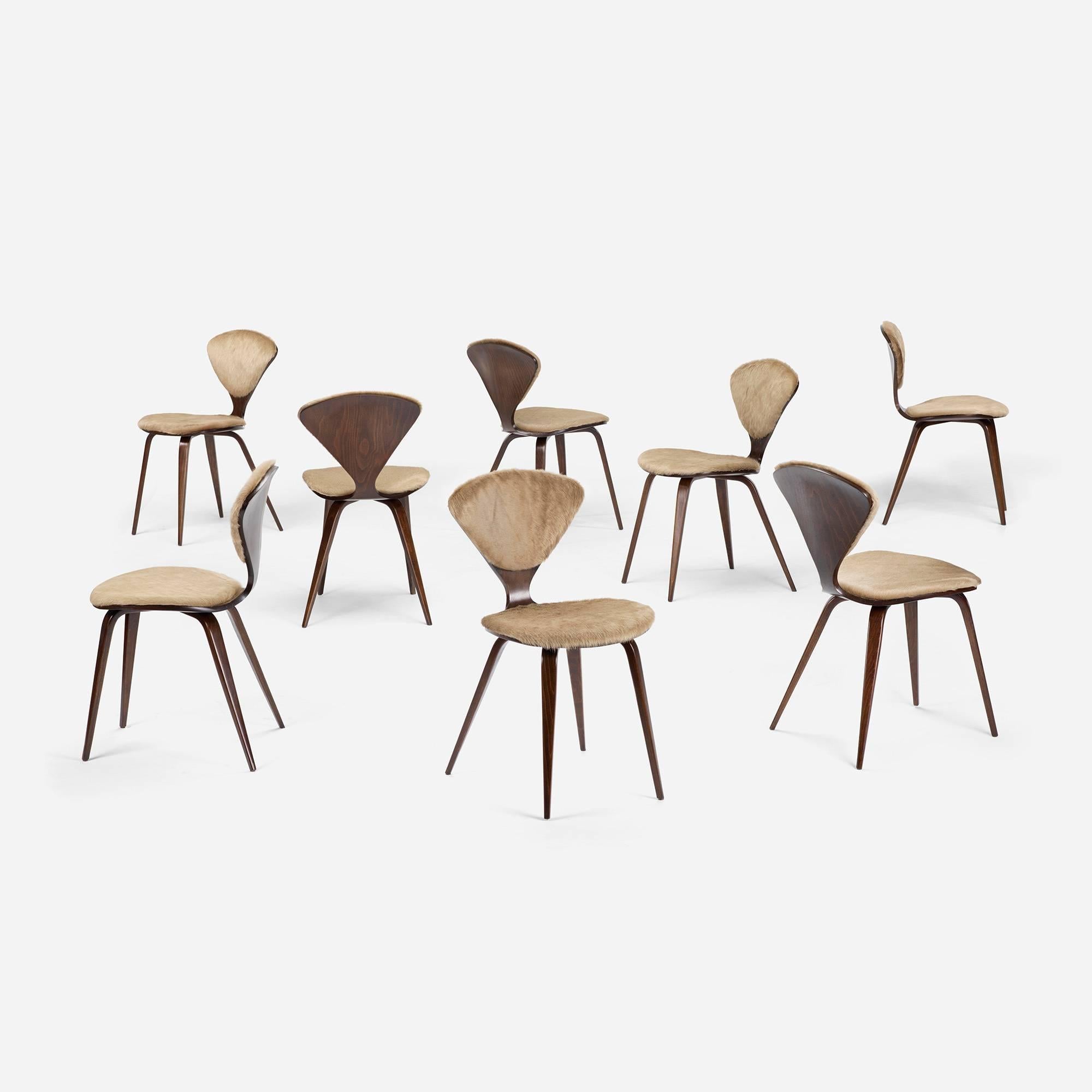 Dining chairs, set eight by Plycraft. Norman cherner design executed by Lou App.