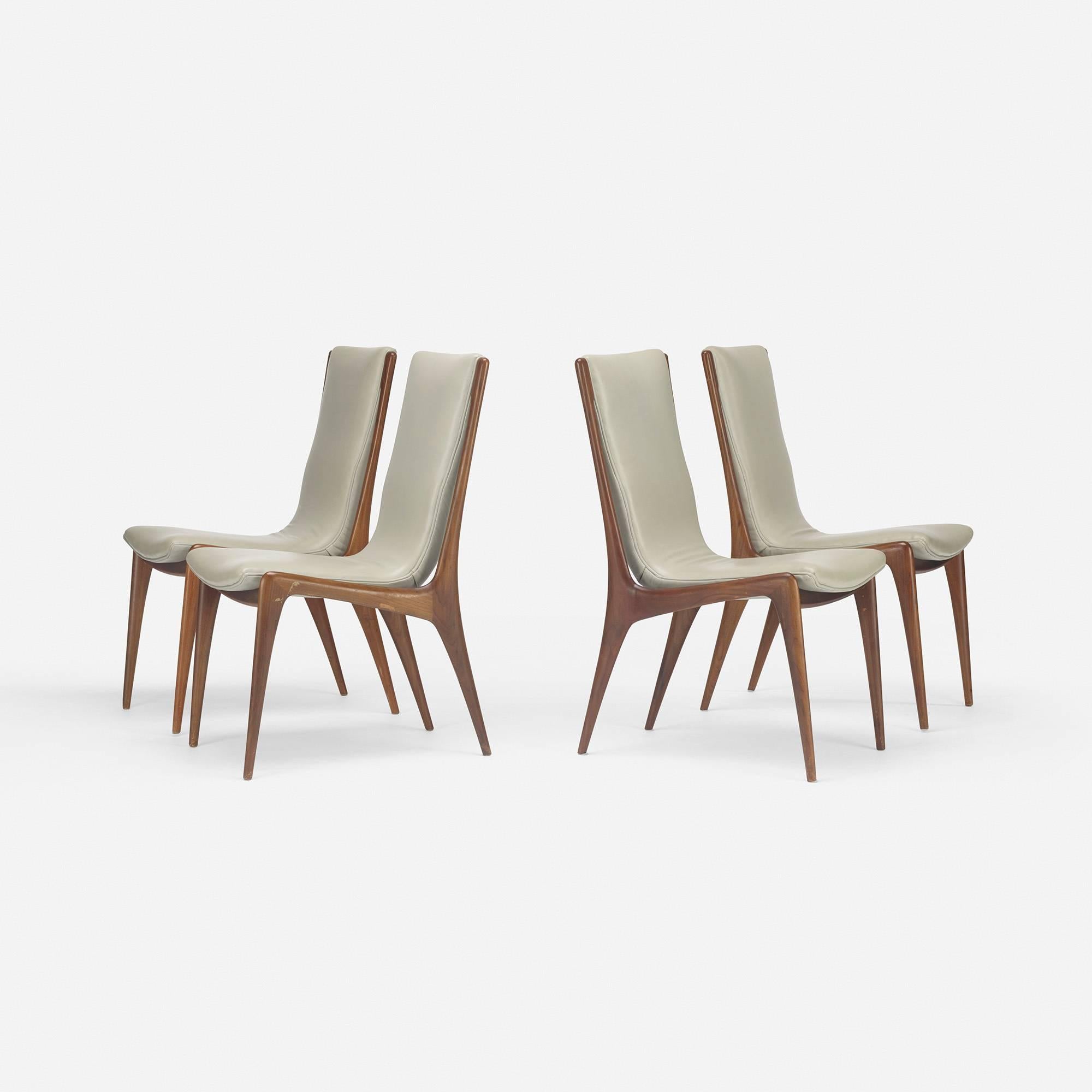 Sling dining chairs model VK 101, set of four by Vladimir Kagan for Kagan-Dreyfuss, Inc.