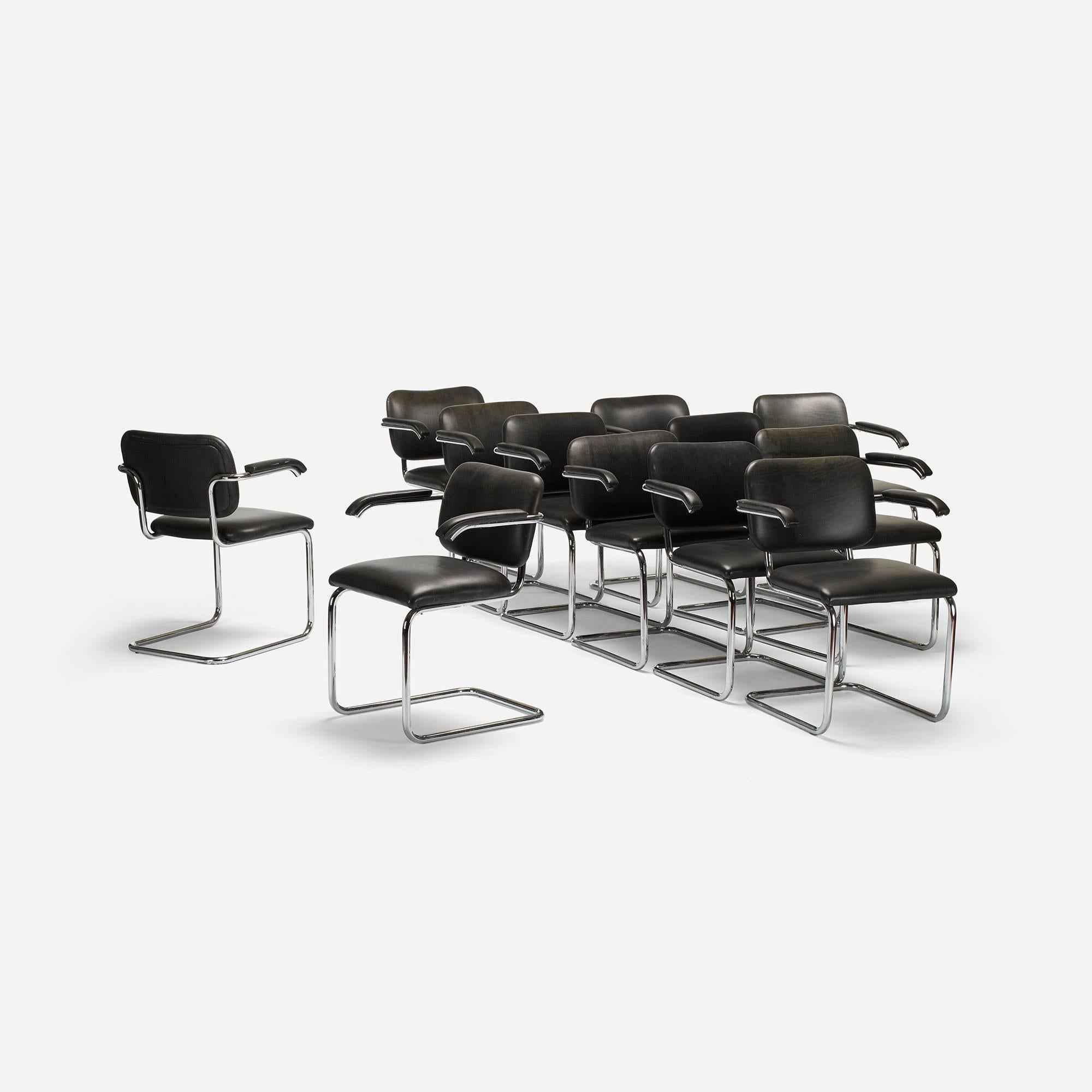 American Cesca Chairs, Set of 12 by Marcel Breuer for Knoll International For Sale