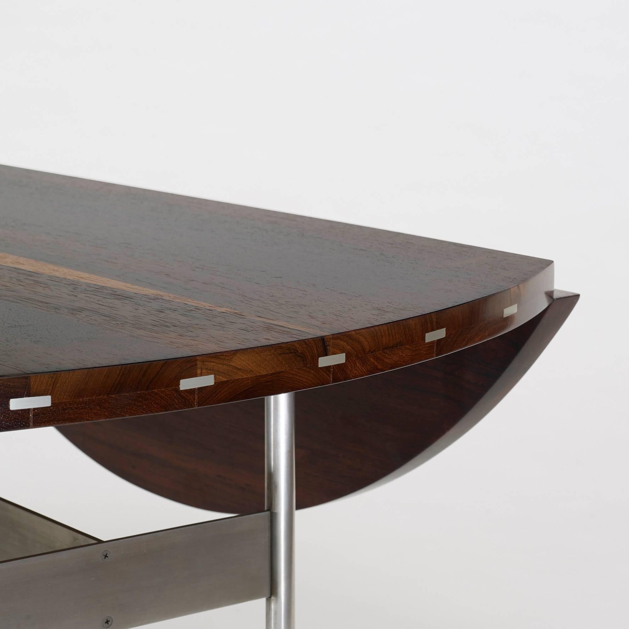 In the Manner of Florence Knoll Custom Drop-Leaf Desk In Excellent Condition In Chicago, IL