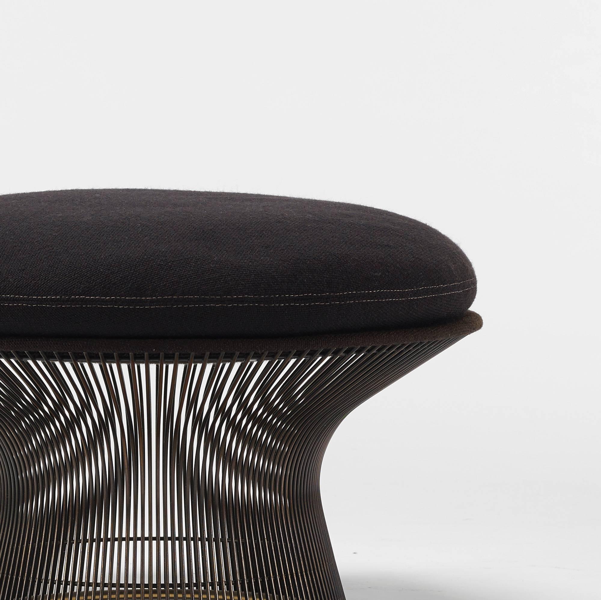 Ottoman by Warren Platner for Knoll International with bronze finish.