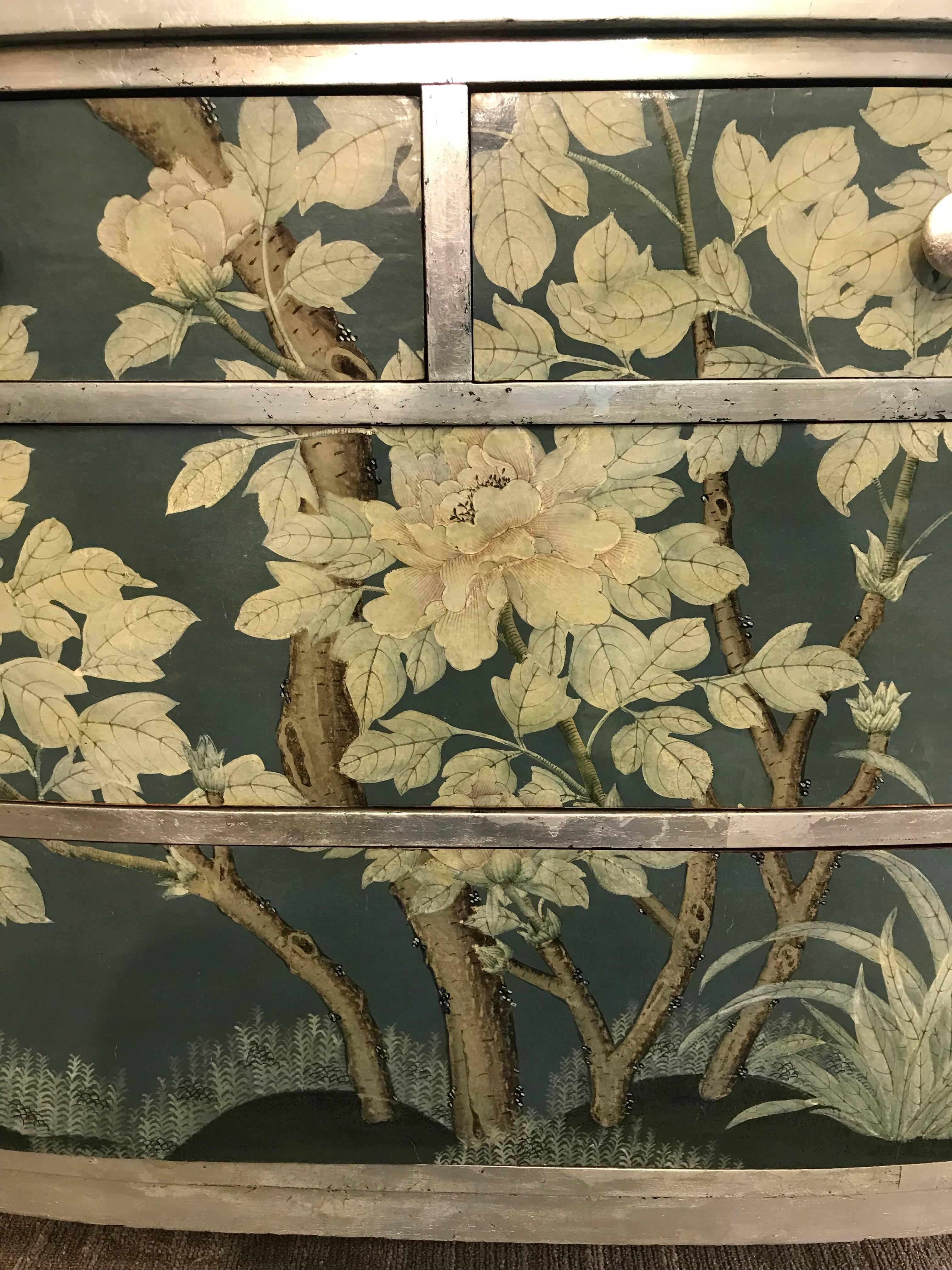 Late 20th Century Dresser with Gracie Wallpaper