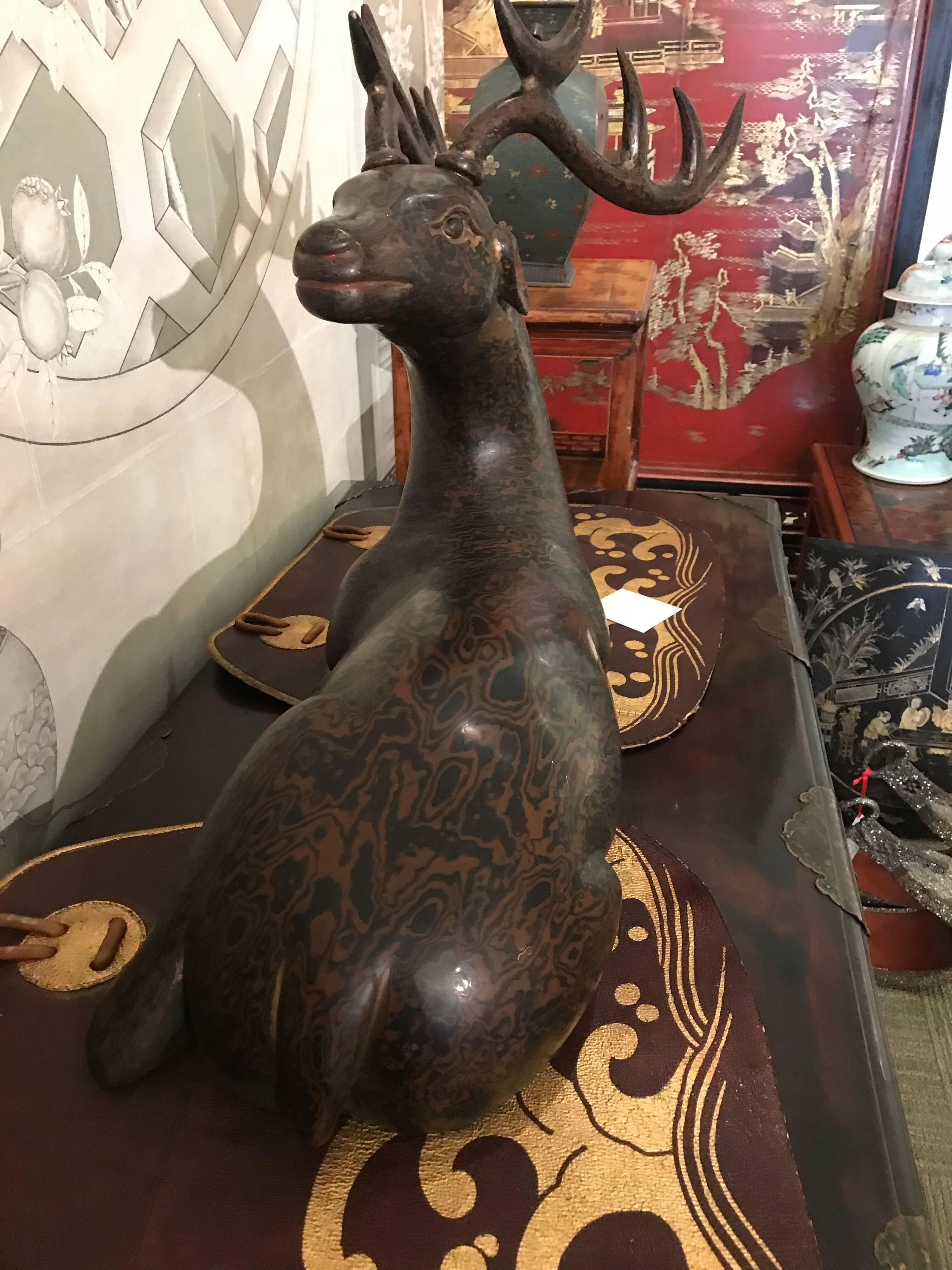 Japanese Lacquer Deer For Sale 1
