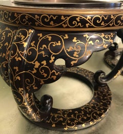 Pair of Japanese Lacquer Braziers