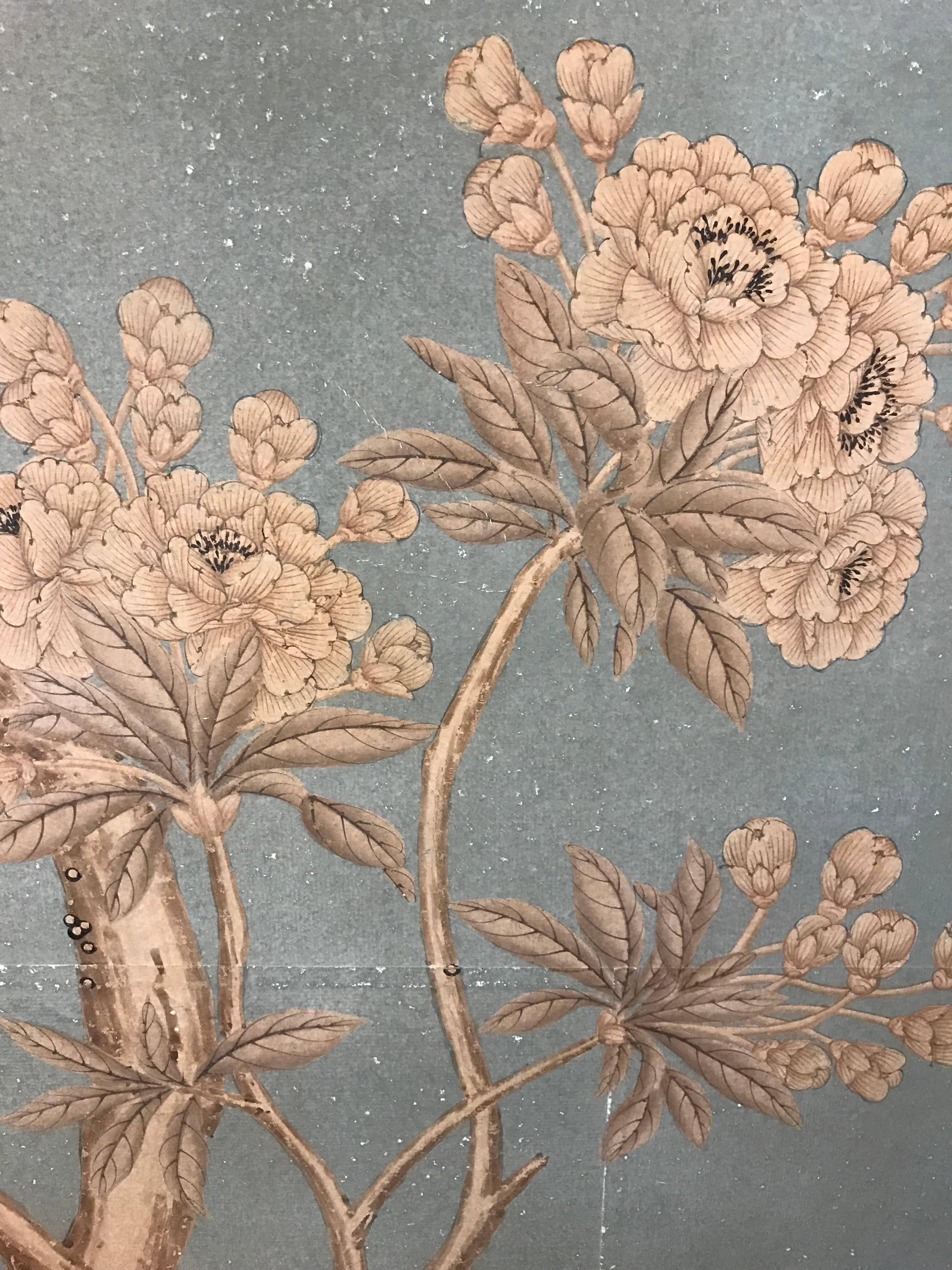 Paper Pair of Gracie Hand-Painted Wallpaper Panels
