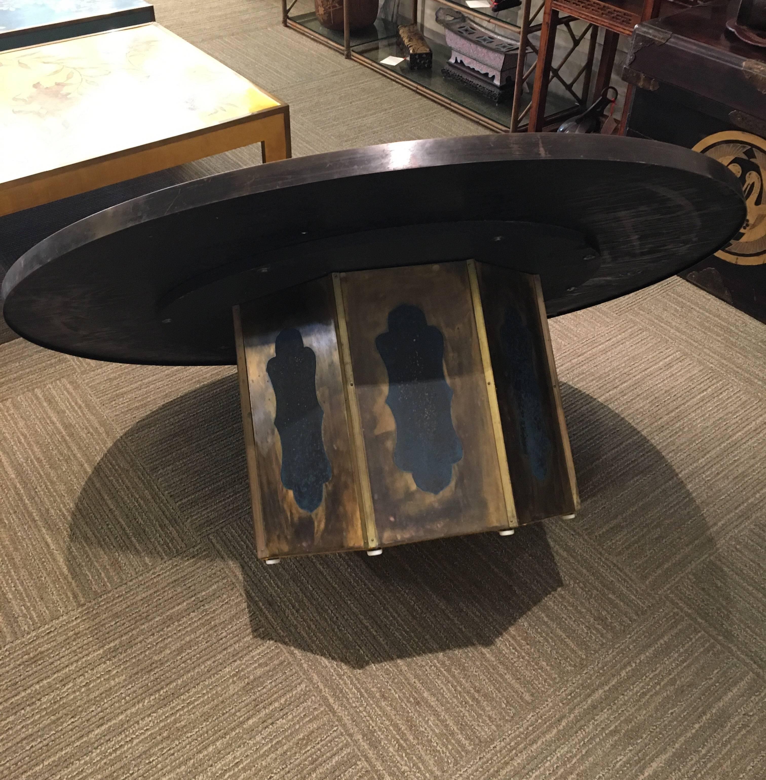 Large Round Coffee Table by Philip and Kelvin LaVerne 2