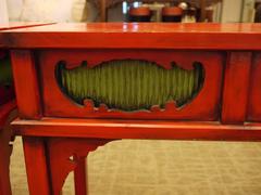 Pair of Japanese Red Lacquer Side Tables