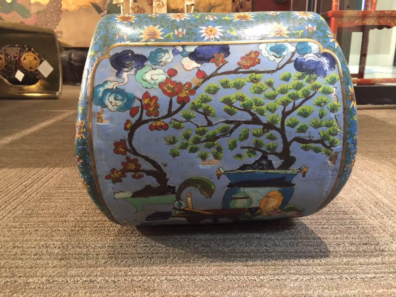 Chinese Cloisonne Waterfall Table 2