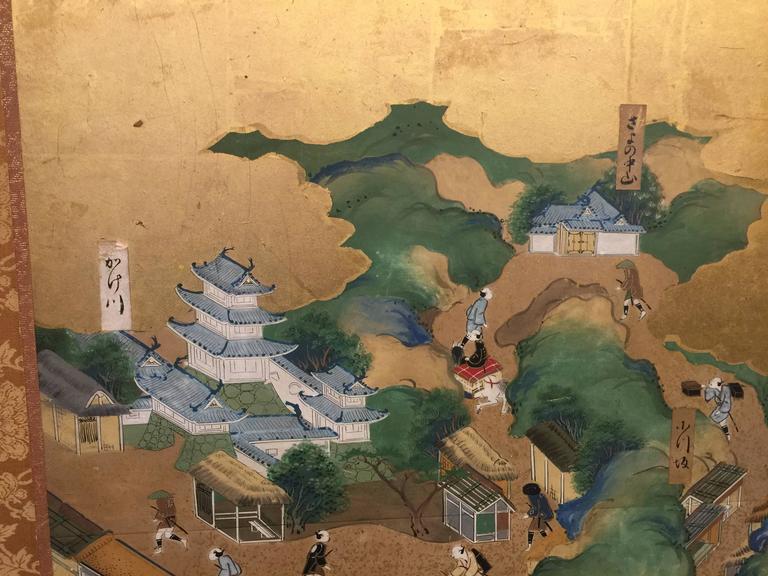 18th Century Six-Fold Japanese Screen 