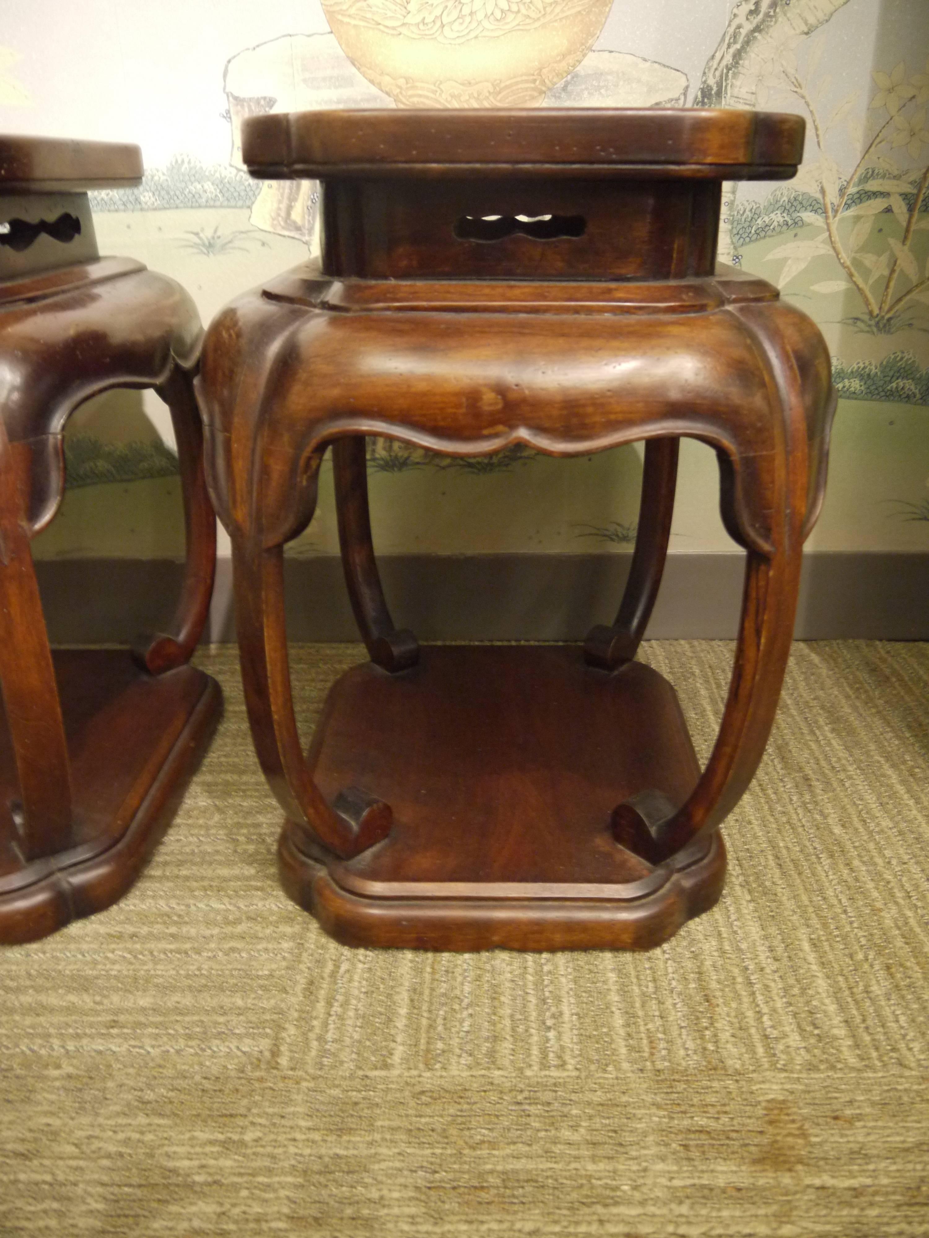 Pair of Mid-20th Century Wooden Side Tables 3