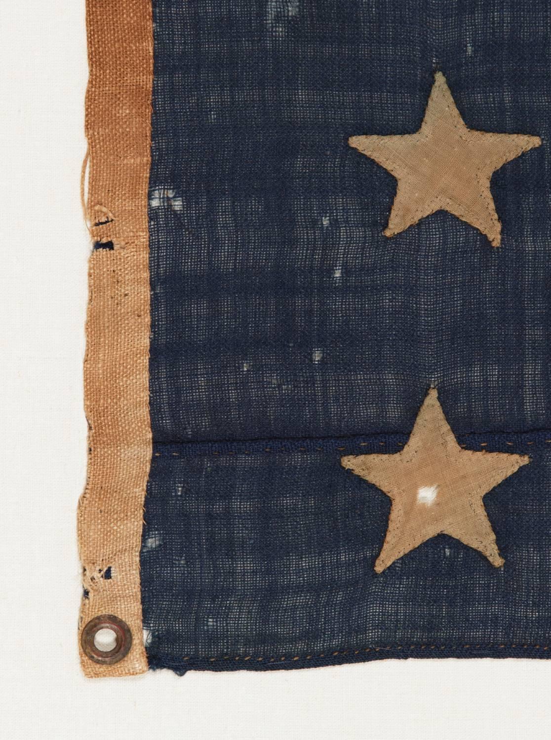 U.S. Navy Jack With 37 Stars an Entirely Hand-Sewn Example Made by Annin In Good Condition In York County, PA