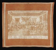 Rare 1826 Kerchief of The Signing of the Declaration of Independence