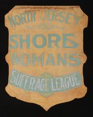 Shield-Shapped Banner from the North Jersey Shore Woman's Suffrage League