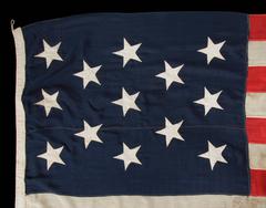13 Star Flag with Stars in a 3-2-3-2-3 Lineal Configuration