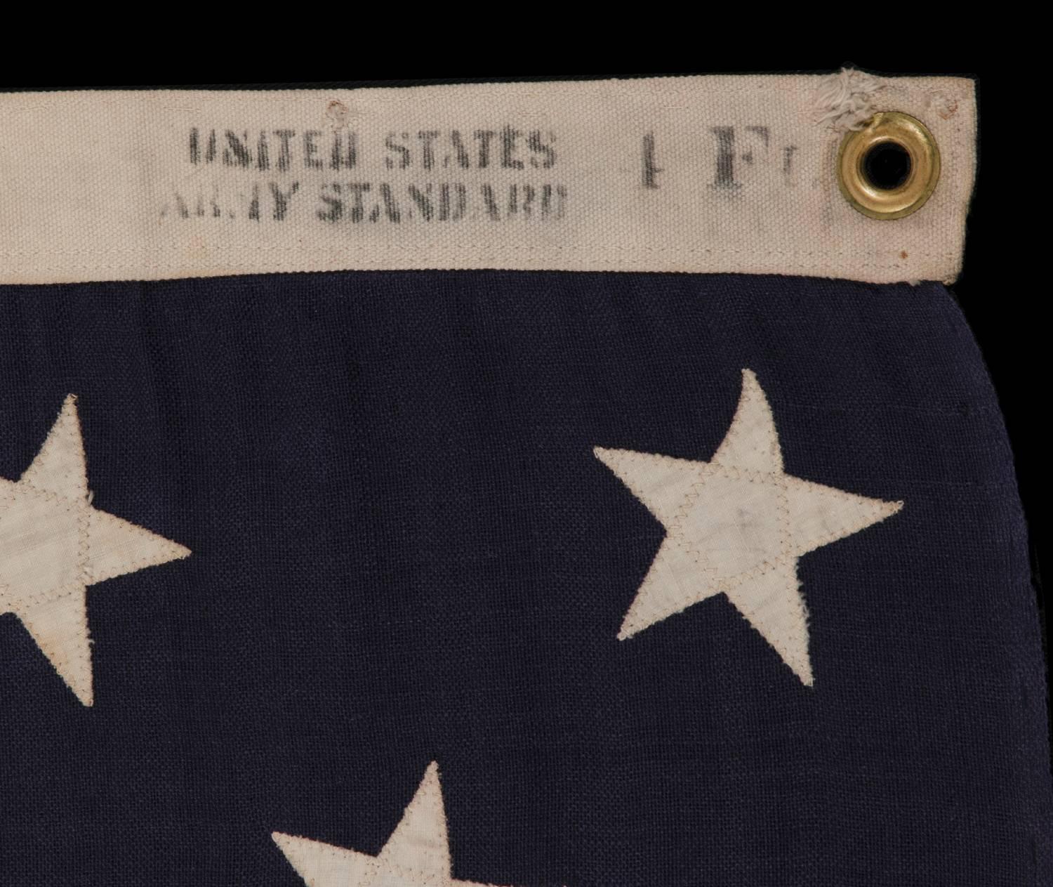 Late 19th Century 13 Stars Arranged in a 3-2-3-2-3 Pattern on a Small-Scale Antique American Flag