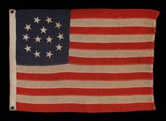 Extremely Rare 13 Star Flag with Stars in Wreath Pattern with Three Center Star