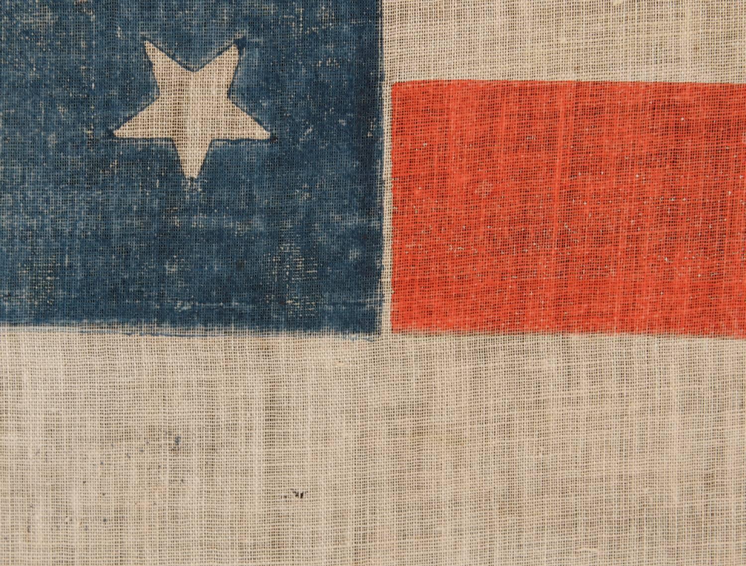 38 Star, Colorado Statehood Flag, with Stars in a Medallion Configuration In Good Condition In York County, PA