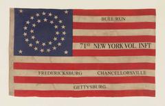 35 Stars in a Double Wreath Pattern on a Civil War Veteran's Flag