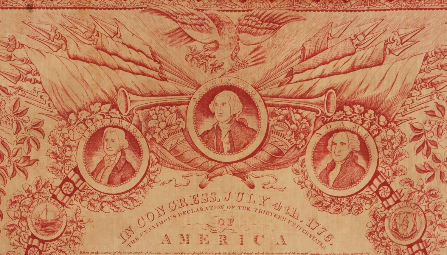declaration of independence on rice paper