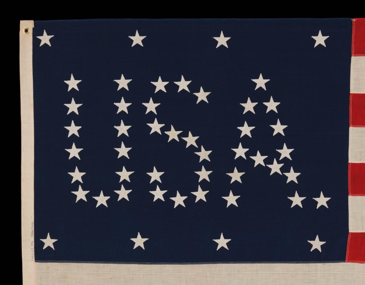 American 48 Stars Configured into the Letters 