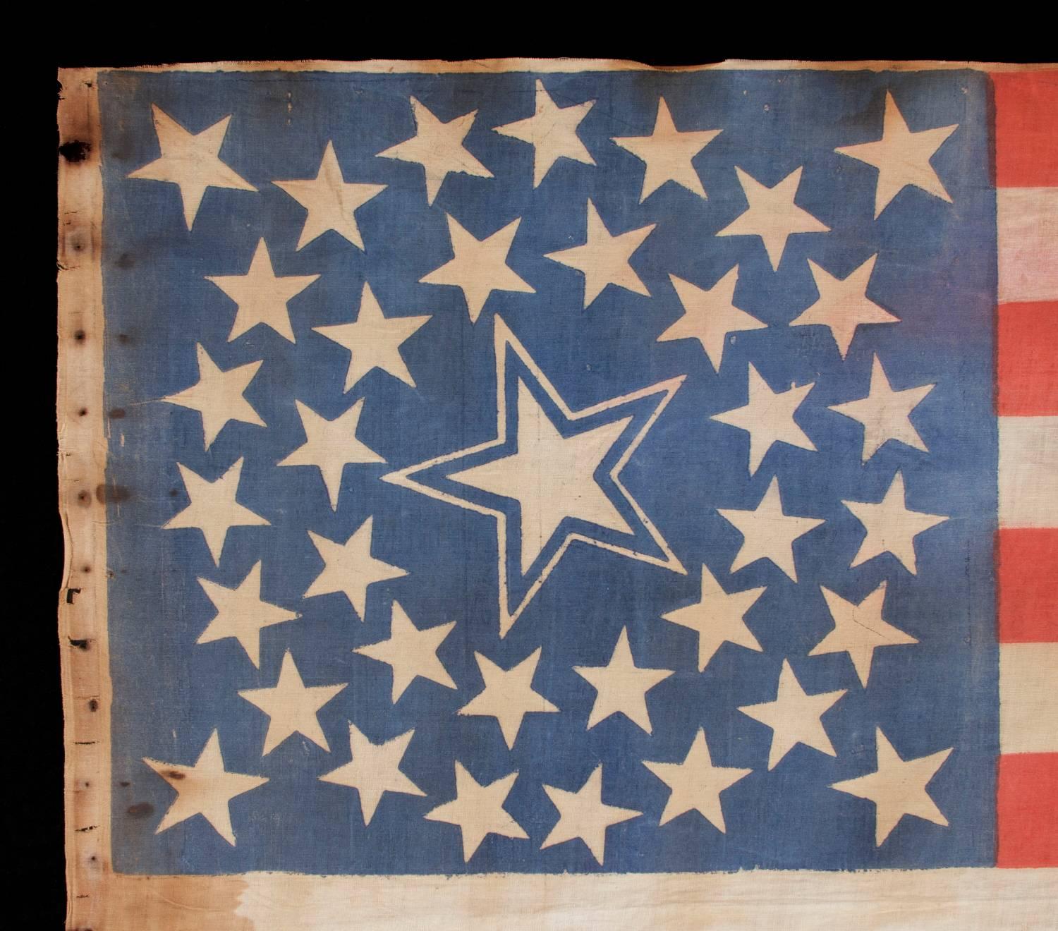 North American 36 Stars in a Medallion Configuration on a Large Scale Parade Flag