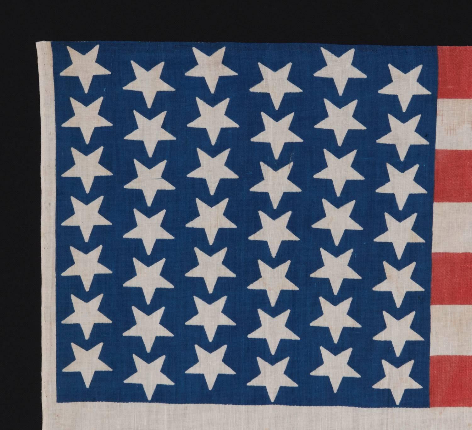 American 42 Star Flag with Upside Down Stars in a Wave Configuration