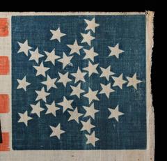 33 Star Lincoln & Hamlin Campaign Flag with Stars in a Great Star Configuration
